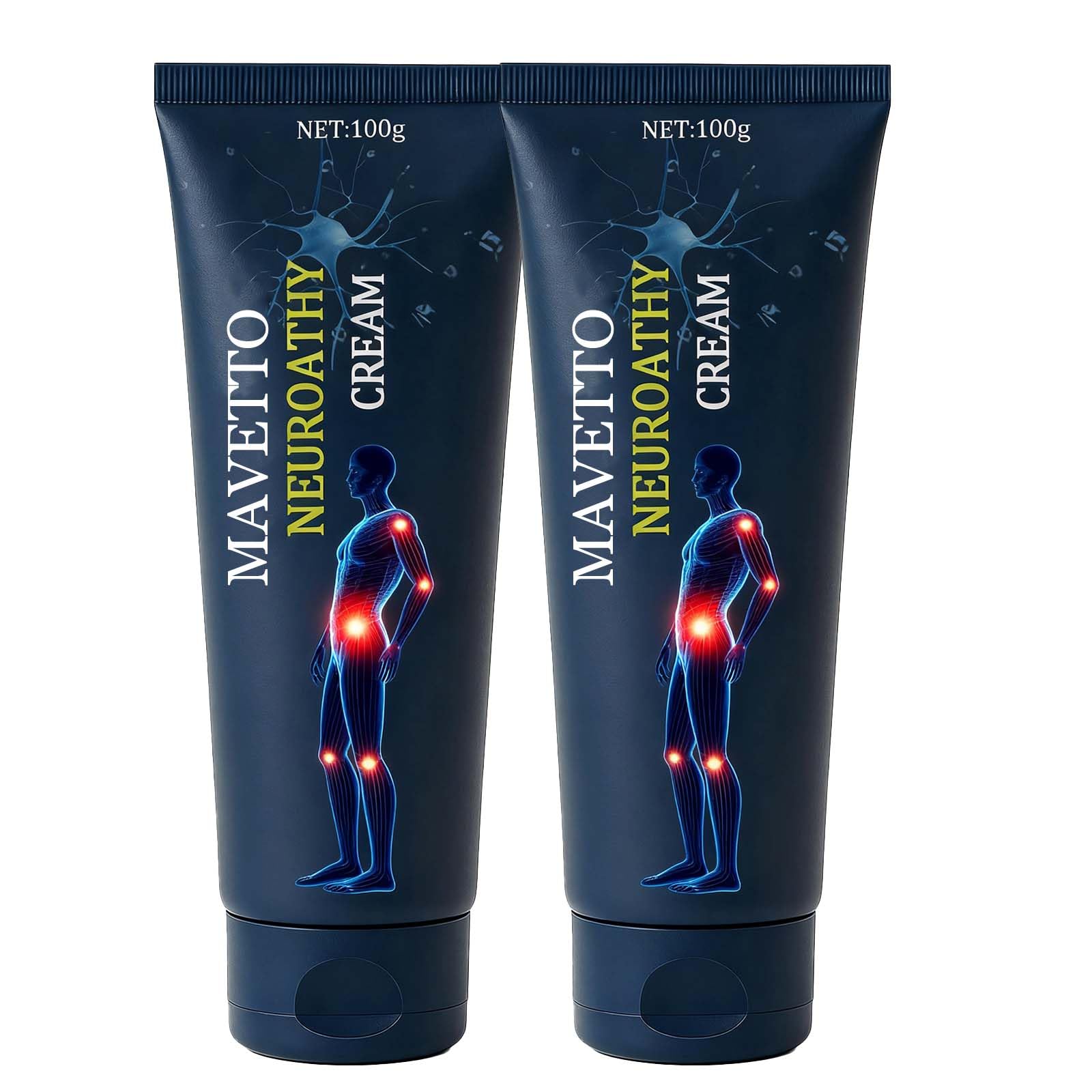 Bare Basics MAVETTO Neuropathy Relief Cream, Neurosoothe Formula Nerve Cream, Contains Capsaicin, Arnica, Menthol, MSM and Glucosamine, Improve Joint Discomfort, Increase Mobility (2pcs) Bare Basics uk supplements