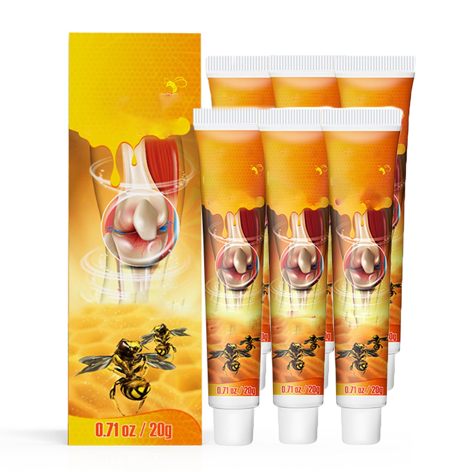 6 Pack Beevenom New Zealand Bee Venom Gel, Bee Venom Cream New Zealand Gel Joint Cream of Neck, Knee, Shoulder, Waist, Leg TW23 FEDRUGAO-1207-1 GYMZSJ uk supplements