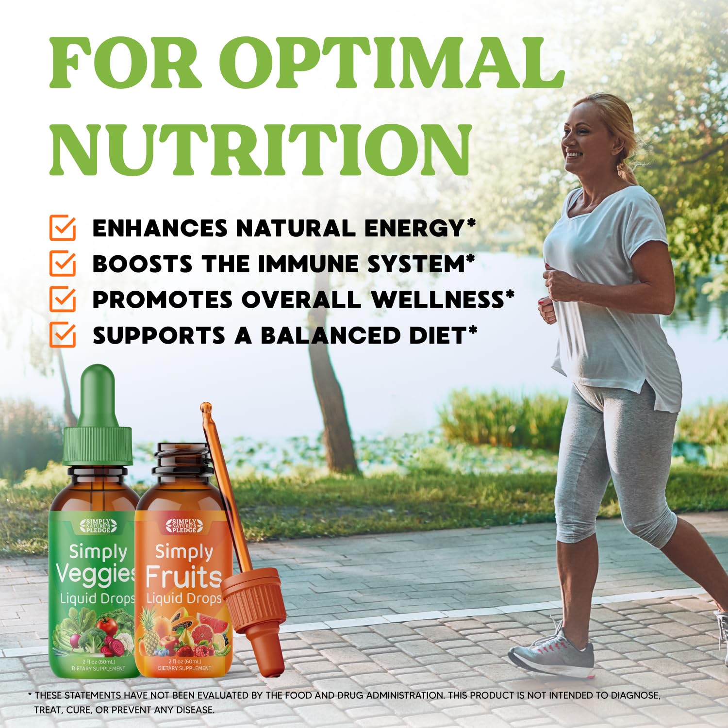 Simply Nature's Pledge - Fruit and Vegetable Supplements - Liquid Drops - Made with Whole Food Superfoods, Packed Vitamins & Minerals - Soy Free - Made in The USA Simply Nature's Pledge uk supplements