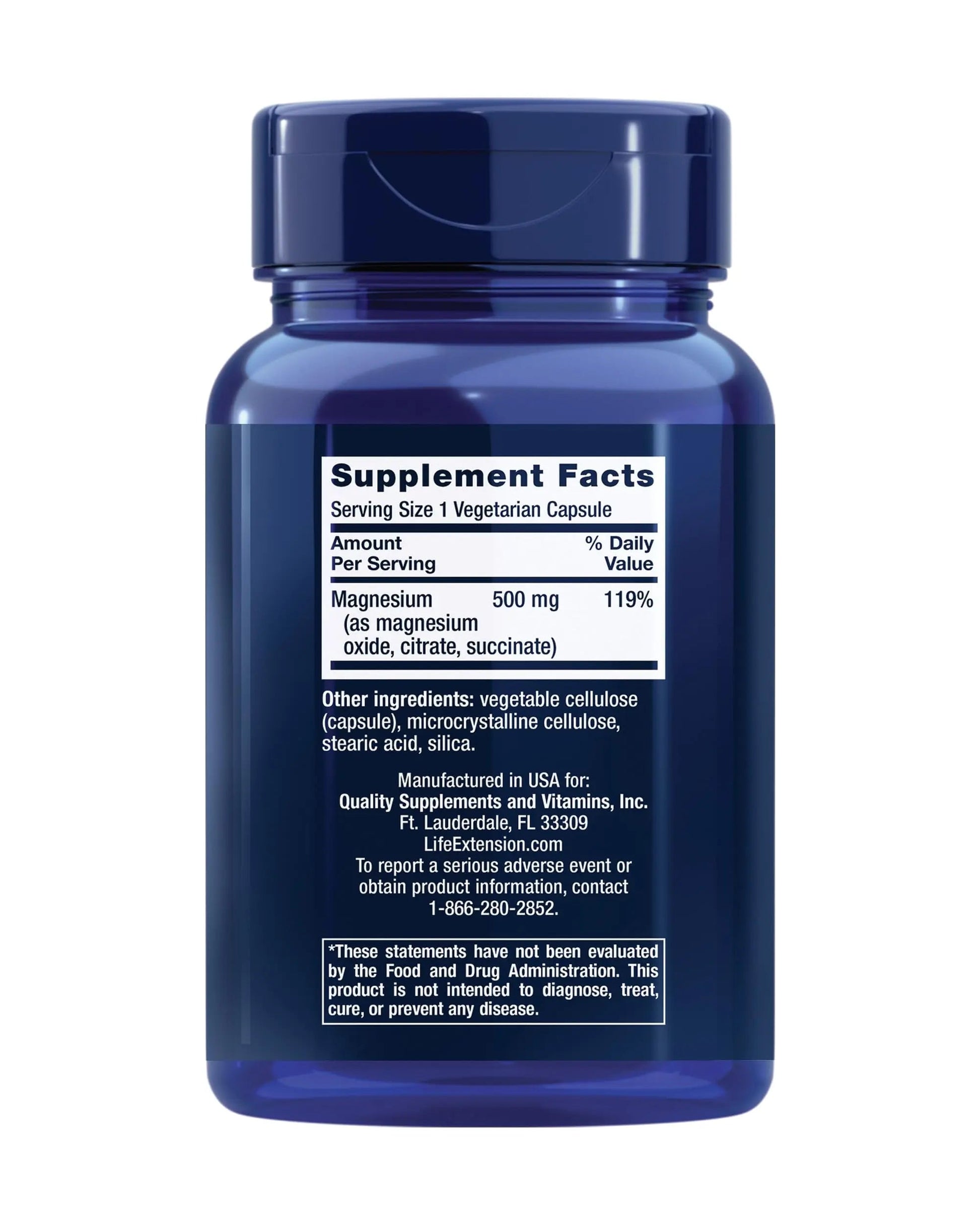 Life Extension One-Per-Day Multivitamin – Packed with Over 25 Vitamins, Minerals & Plant Extracts & Magnesium Caps, 500 mg, Magnesium Oxide, Citrate, Succinate, Heart Health Life Extension uk supplements