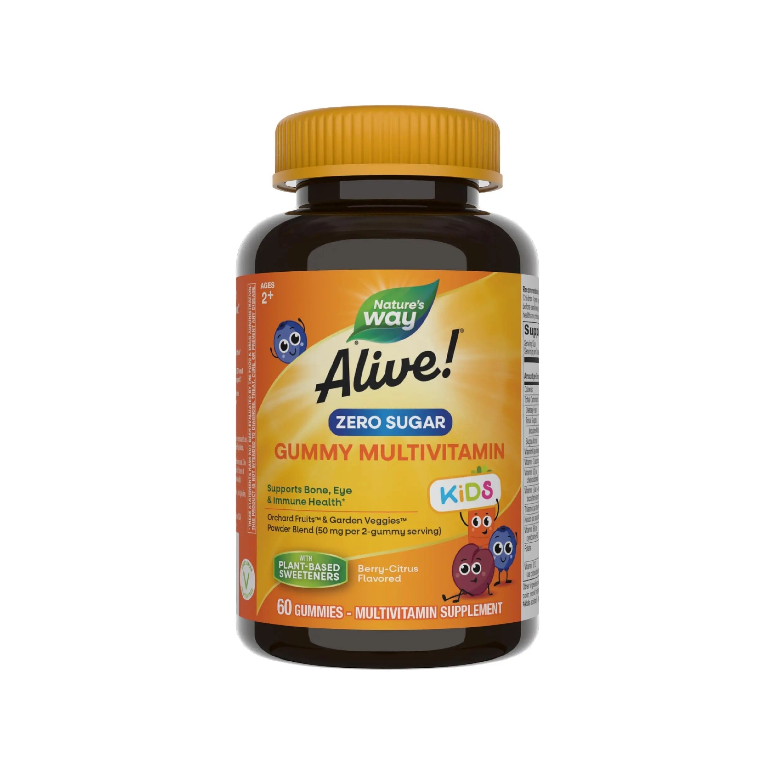 Nature’s Way Alive! Kids Zero Sugar Gummy Multivitamins, for Kids Ages 2+, Supports Bone, Eye & Immune Health Nature's Way uk supplements