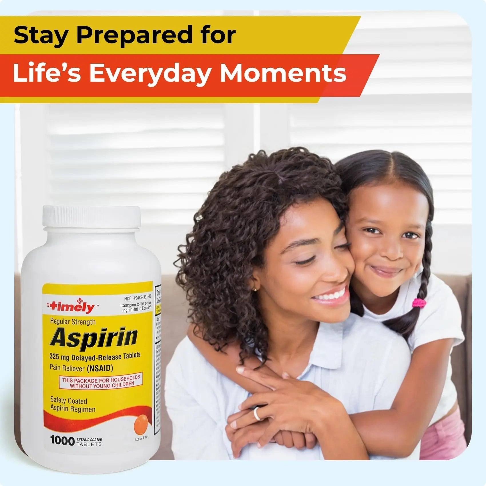 TIME-Cap Labs 1000 Regular Strength Aspirin 325mg – Delayed Release Enteric Coated Tablets for Minor Aches and Pains, NSAID Pain Reliever & Fever Reducer for Adults and Children 12 Years and Older TIME-CAP LABS, INC. uk supplements