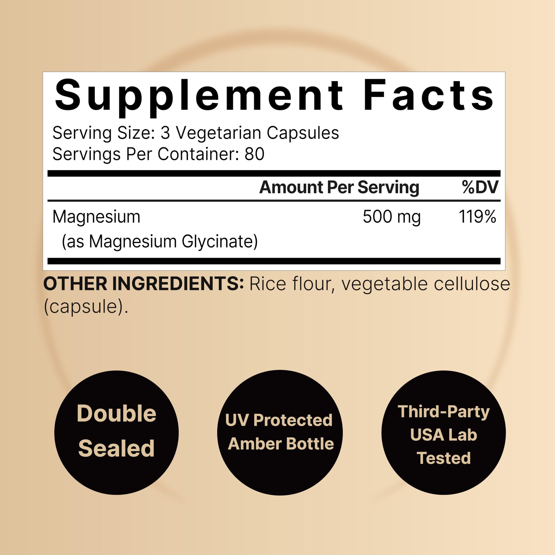 Magnesium Glycinate 500mg Per Serving | 240 Veggie Capsule, 100% Chelated NatureBell uk supplements