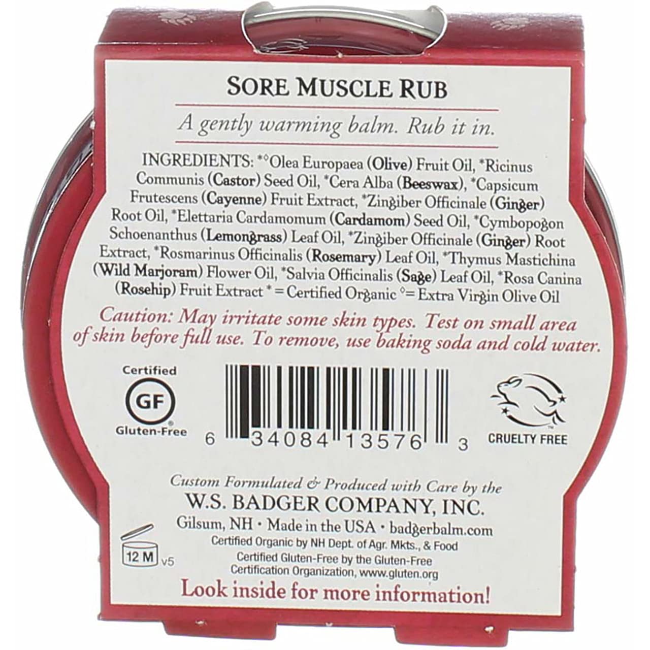 Badger Sore Muscle Rub 2z Size 2z Badger Sore Muscle Rub 2z Tin 2z Badger uk supplements