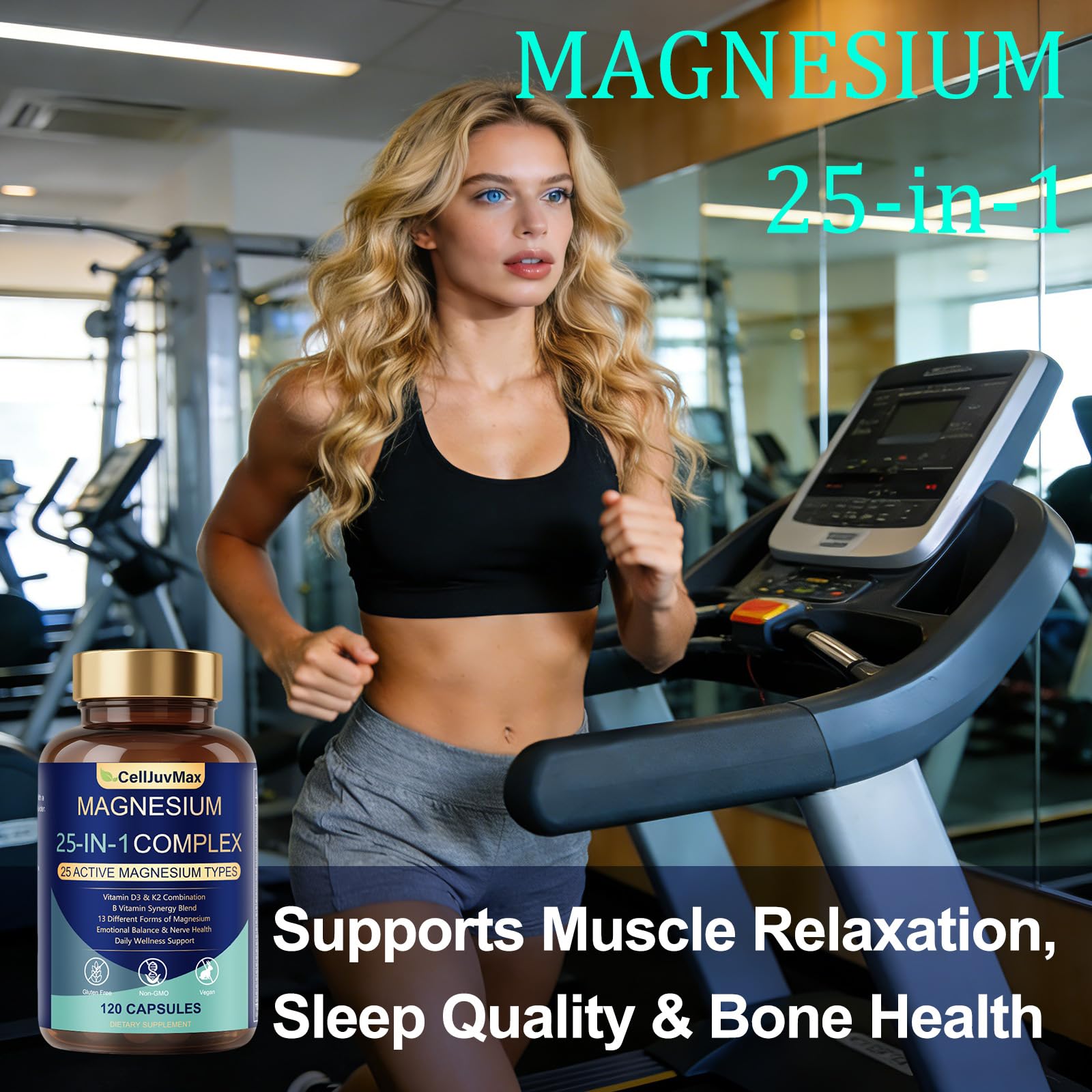 25-in-1 Magnesium Complex | Multi-Form Absorbable Blend for Daily Nutritional Support, 120 Vegan Caps (1) PBZPBZ uk supplements