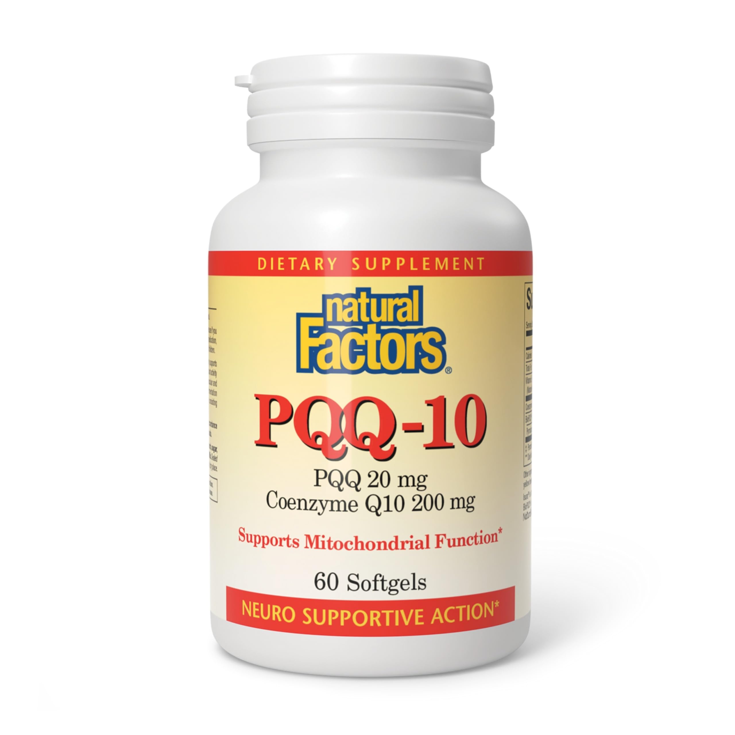 Natural Factors, PQQ-10, Supports Energy and Healthy Aging, Dietary Supplement, 60 softgels (60 servings) Natural Factors uk supplements