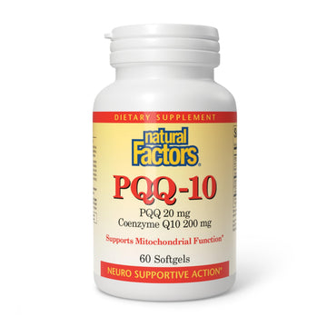 Natural Factors, PQQ-10, Supports Energy and Healthy Aging, Dietary Supplement, 60 softgels (60 servings) Natural Factors uk supplements
