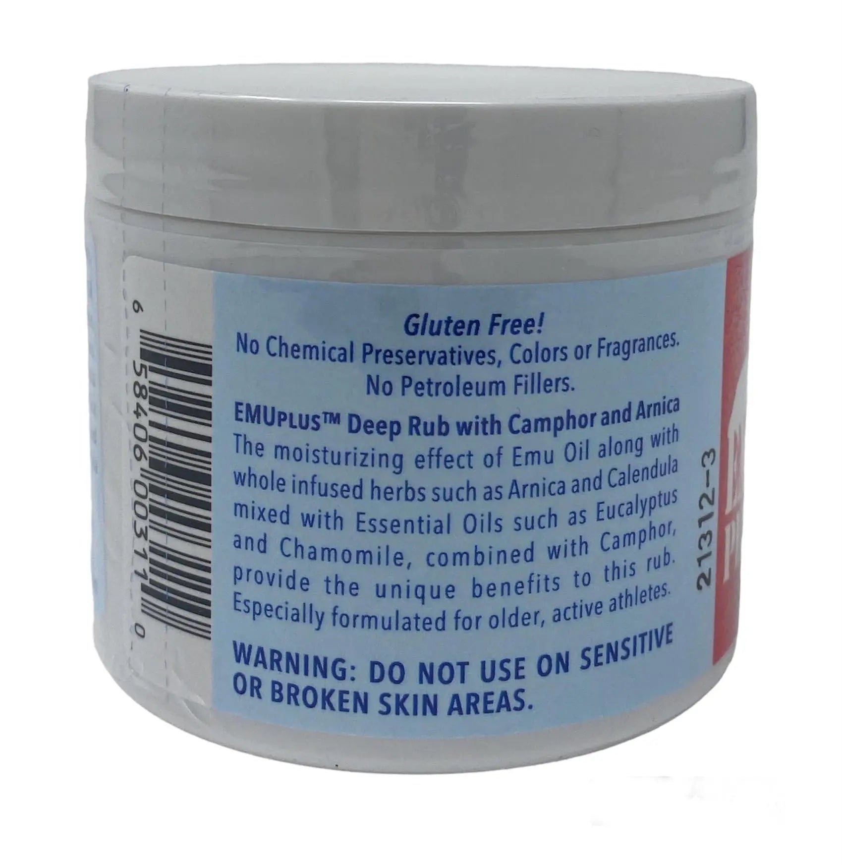 Montana Emu Ranch - EMUplus Deep Rub with Camphor and Arnica 4 Ounce - Made with Pure Emu Oil Montana Emu Ranch uk supplements