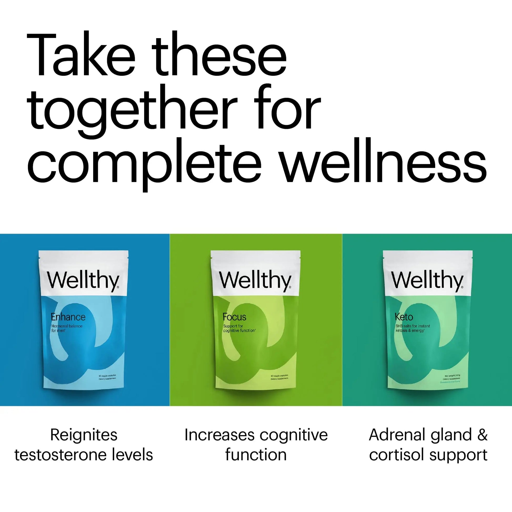 Wellthy His Daily Natural Multivitamin for Men, Premium Prostate Support Supplement, Support Hair Growth (30 Day) Wellthy uk supplements