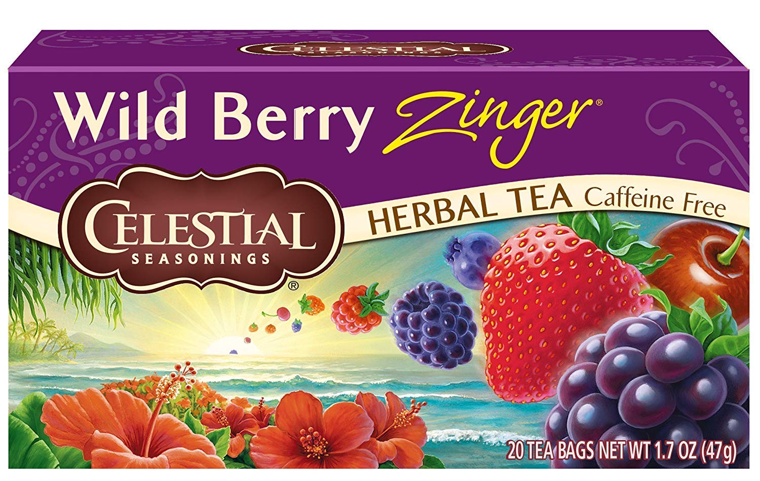 Celestial Seasonings Herbal Tea, Wild Berry Zinger, 20 Count (Pack of 6) Celestial Seasonings uk supplements
