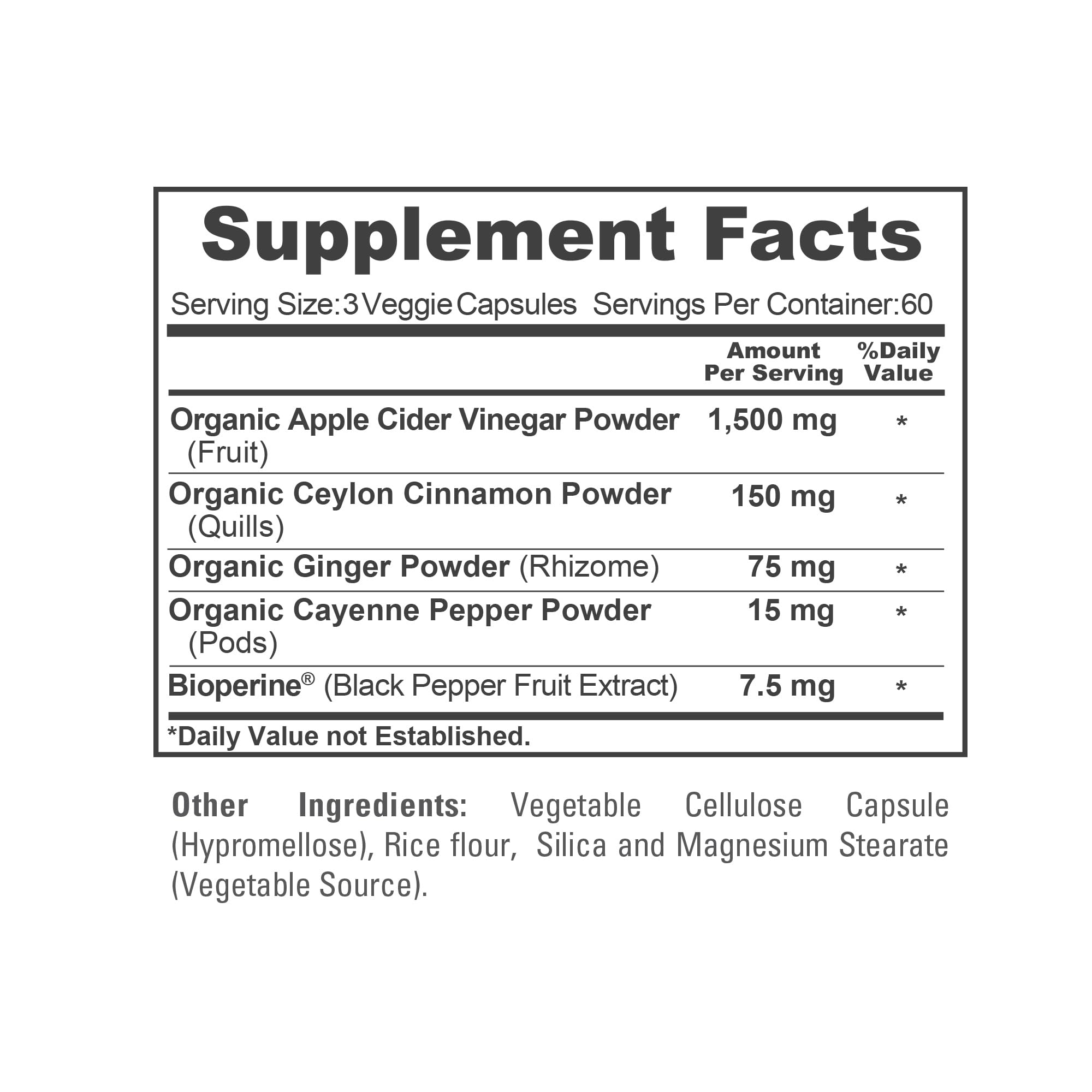 NusaPure Apple Cider Vinegar Complex 1500 mg 180 Veg Caps Suitable for Vegetarians and Vegans, Non-GMO NusaPure uk supplements