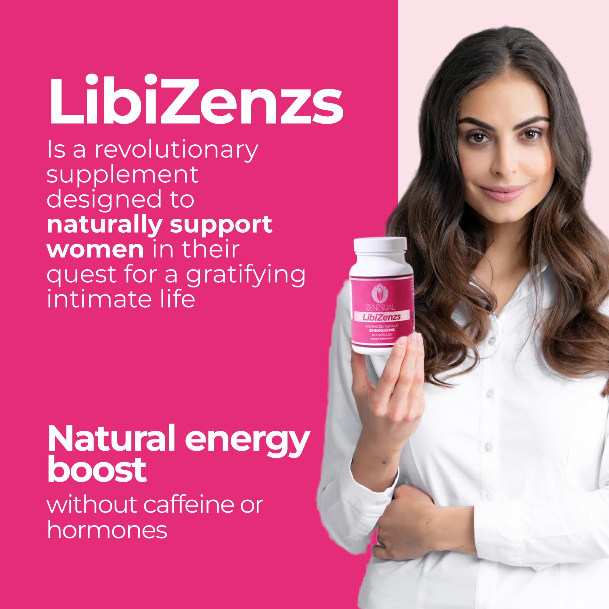 ZENZSUAL Libizenzs – Plant-Based Energy Support Supplement for Women – Caffeine-Free with Maca Root, Ashwagandha & Ginseng – Supports Daily Stamina, Focus & Well-Being – 90 Vegan Capsules ZENZSUAL uk supplements