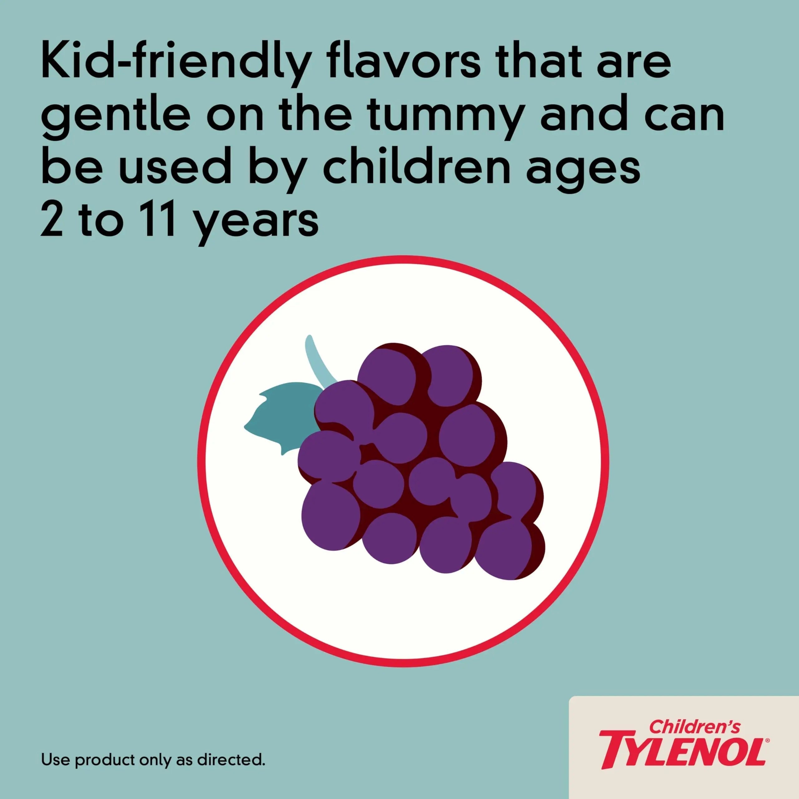 Children's Tylenol Chewables with 160 mg Acetaminophen, Pain Reliever & Fever Reducer for Kids' Cold + Flu Symptoms, Headache, Sore Throat & Toothache, Aspirin-Free, Grape Flavor, 24 ct Tylenol uk supplements