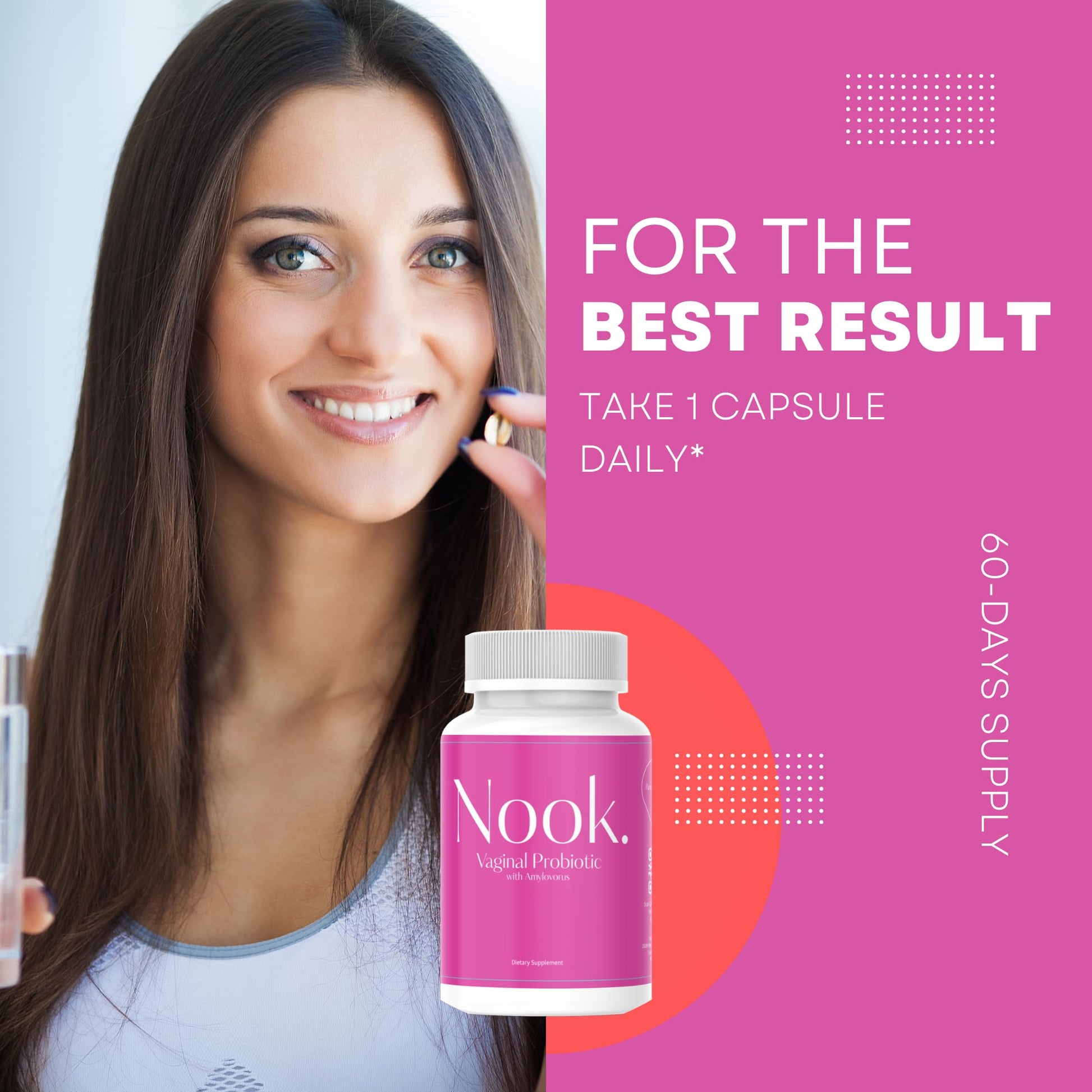 Nook Vaginal Probiotics for Women - pH Balance & Odor Control Feminine Health Supplements Nook uk supplements