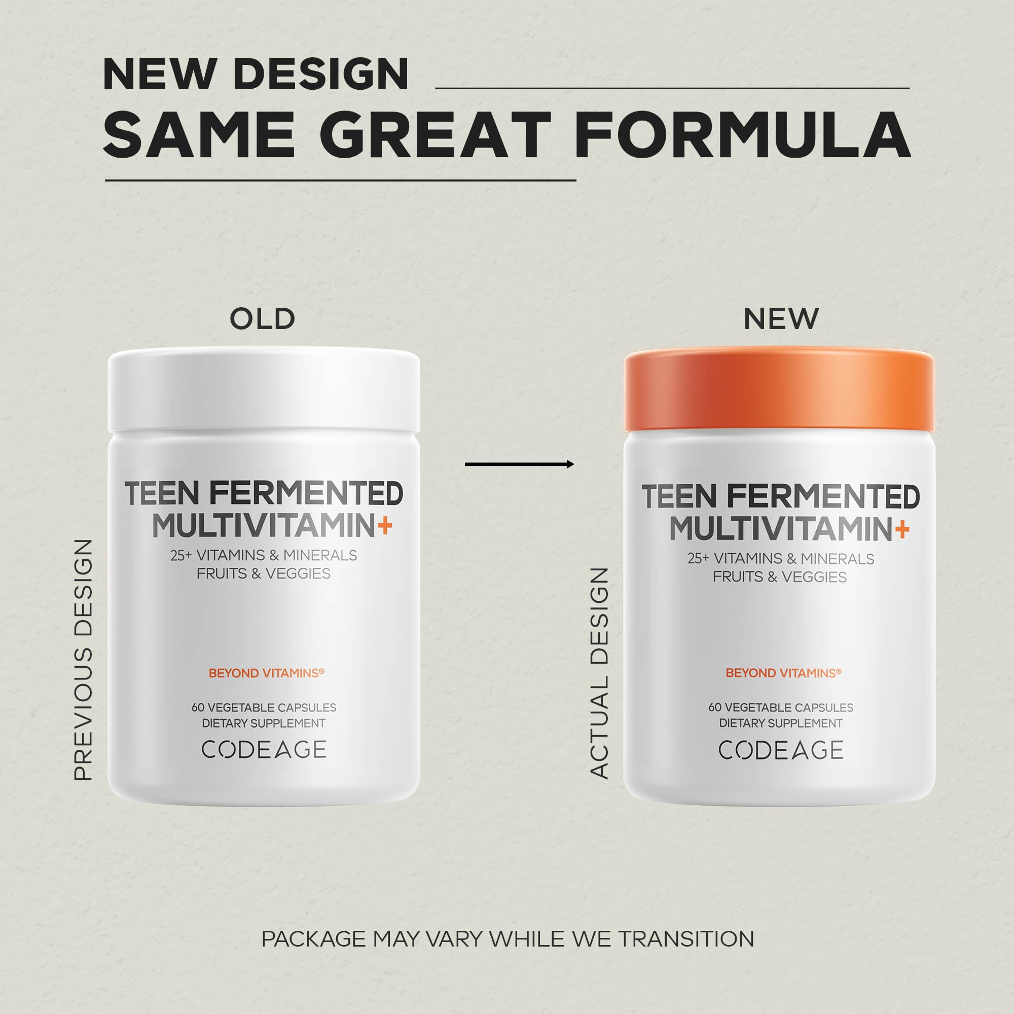 Codeage Teen Multivitamin Supplement – Daily Vitamins and Minerals for Teen Boys and Girls – Organic Whole Food Formula with Omega-3 and Vitamins A to K - 60 Capsules Codeage uk supplements