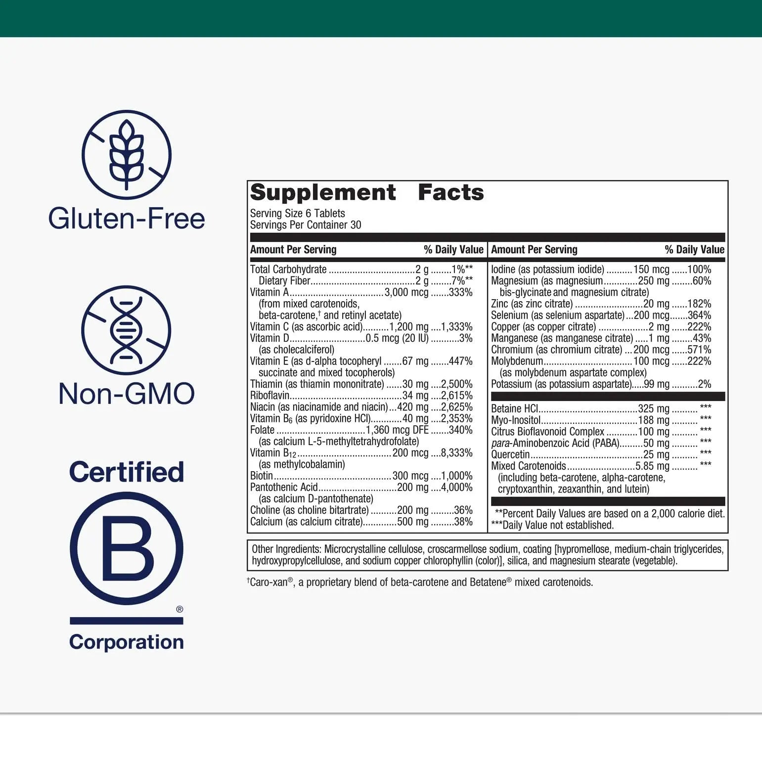 Metagenics Multigenics Multivitamin - Daily Multivitamin with Beta-Carotene, Folic Acid, Calcium & Magnesium - Supports Bone, Heart, Immune & Cellular Health Metagenics uk supplements