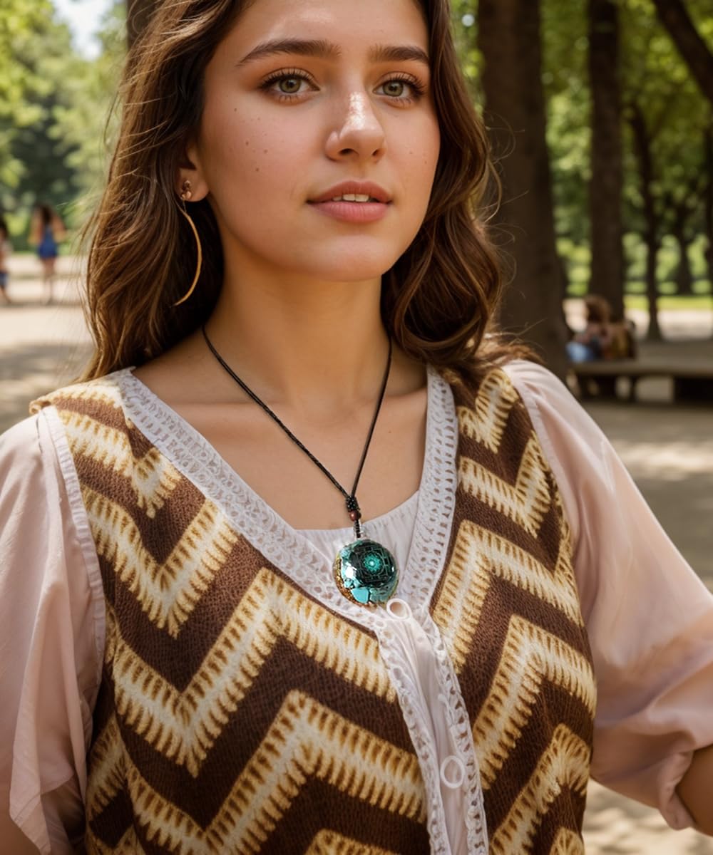 Day Day Up Turquoise Orgonite Pendant Healing Crystal jewelry Orgone Yoga Necklace Reiki Spiritual Day Day Up uk supplements
