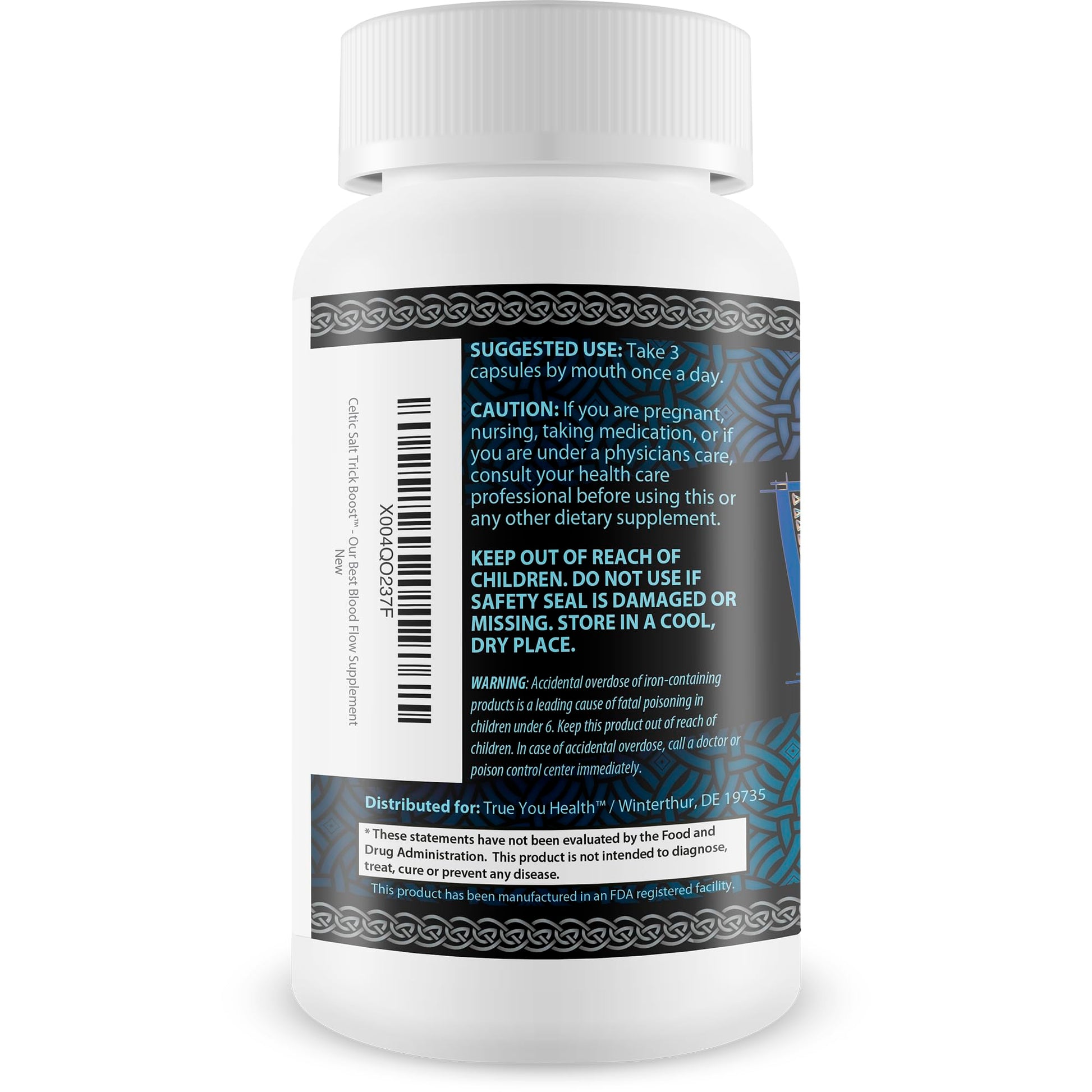 Celtic Salt Trick Boost for Blood Flow - Improved Formula - Our Best Blood Circulation Supplements for Men - Increase Blood Flow Care Blood Circulation Pills - Advanced Blood Flow Support True You Health uk supplements