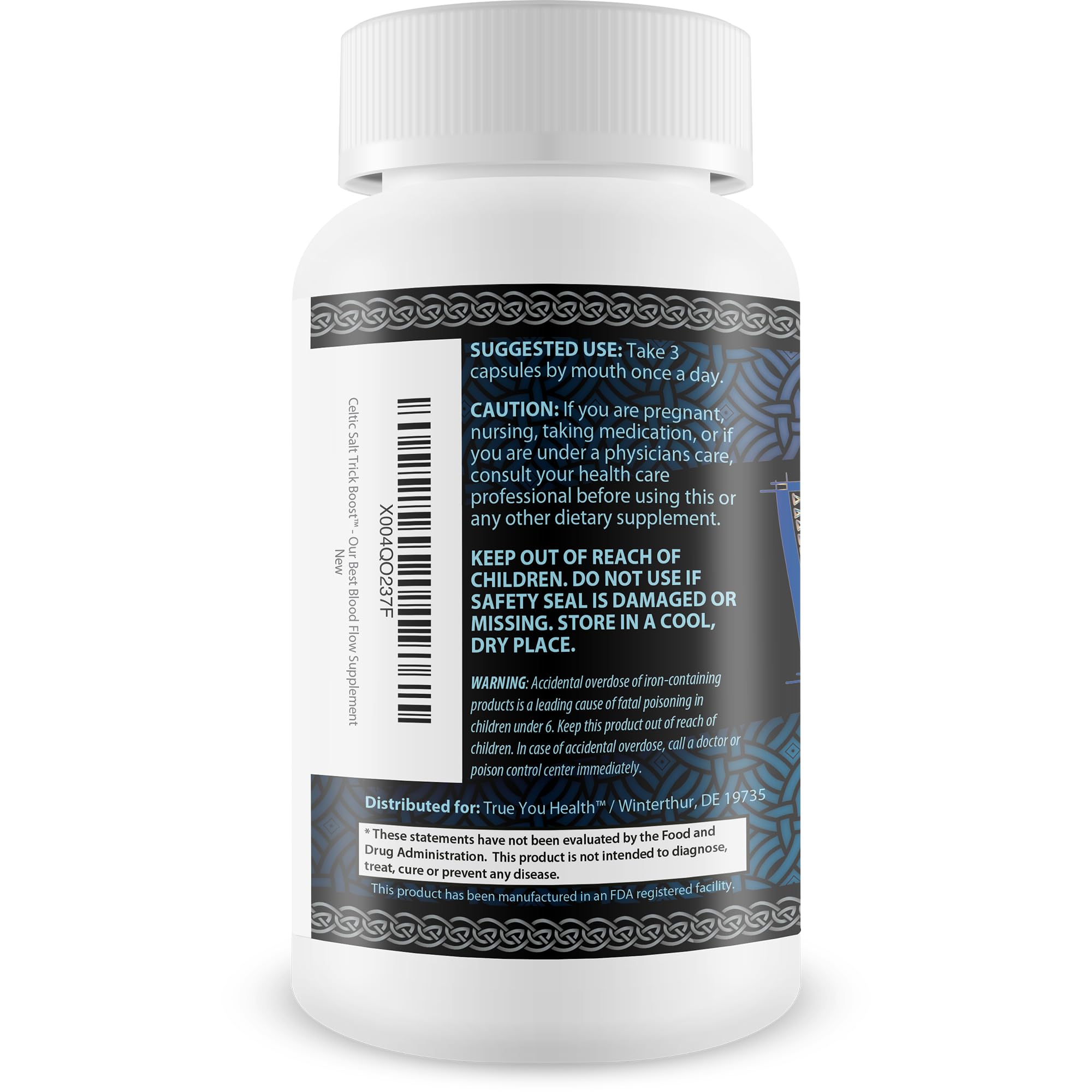Celtic Salt Trick Boost for Blood Flow - Improved Formula - Our Best Blood Circulation Supplements for Men - Increase Blood Flow Care Blood Circulation Pills - Advanced Blood Flow Support True You Health uk supplements