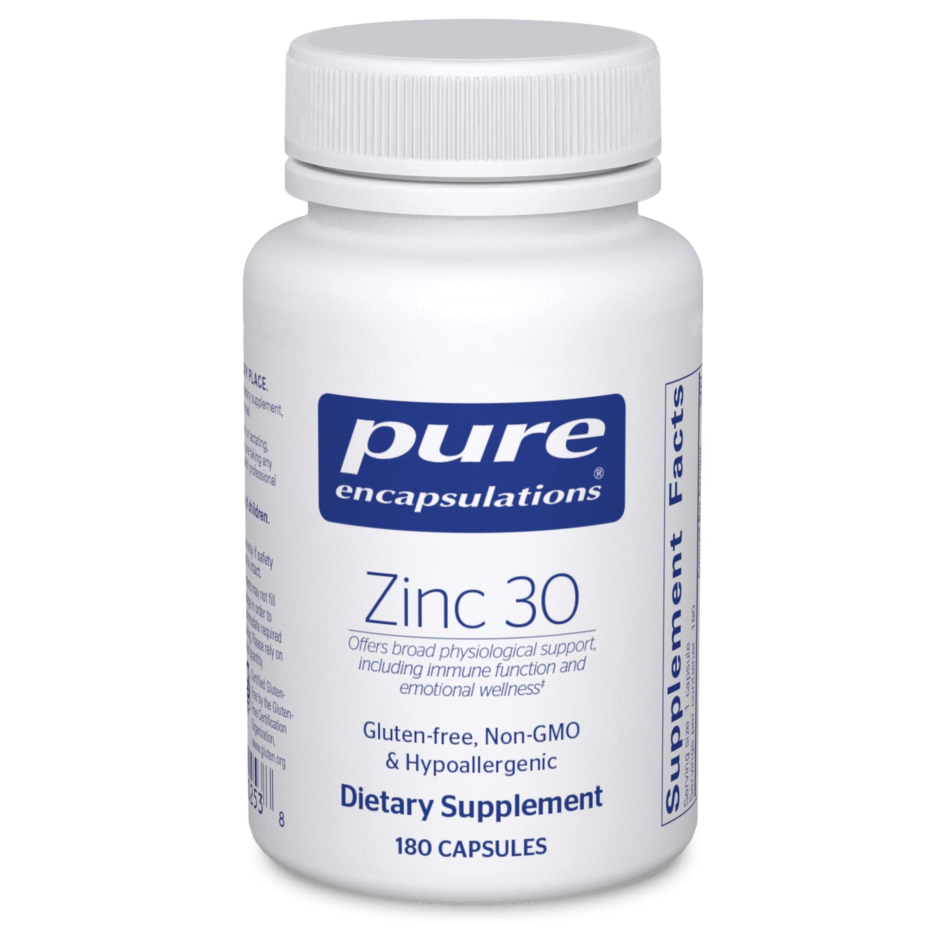 Pure Encapsulations Zinc 30 mg - Highly Absorbable - 180 Capsules Pure Encapsulations uk supplements
