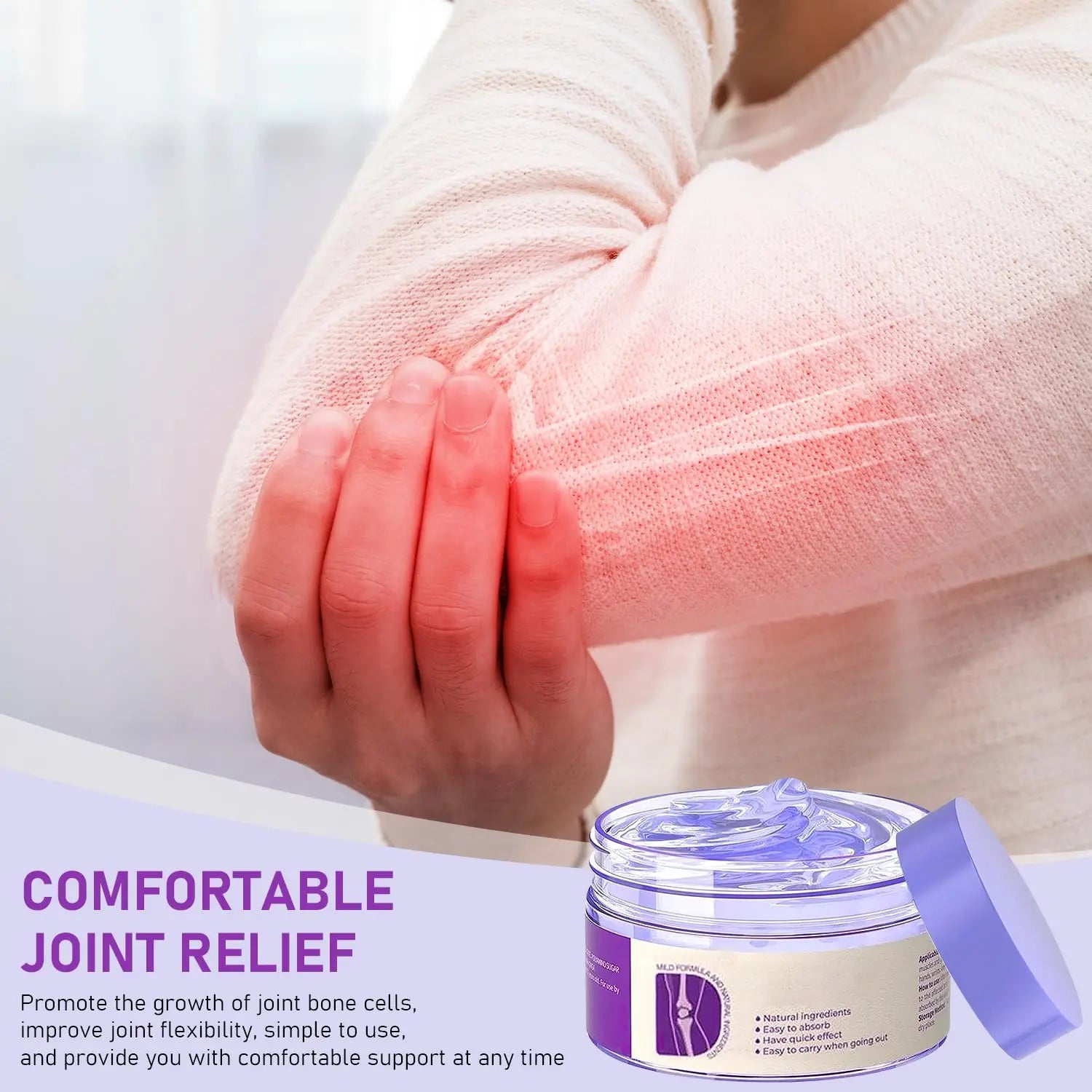 Soothing Relief Massage Gel, Joint Gel Purple Gel Cooling Activities Throughout The Body, Soothing Knees, Lumbar, Neck, Back, Shoulders, Hands, and Feet iaredon uk supplements