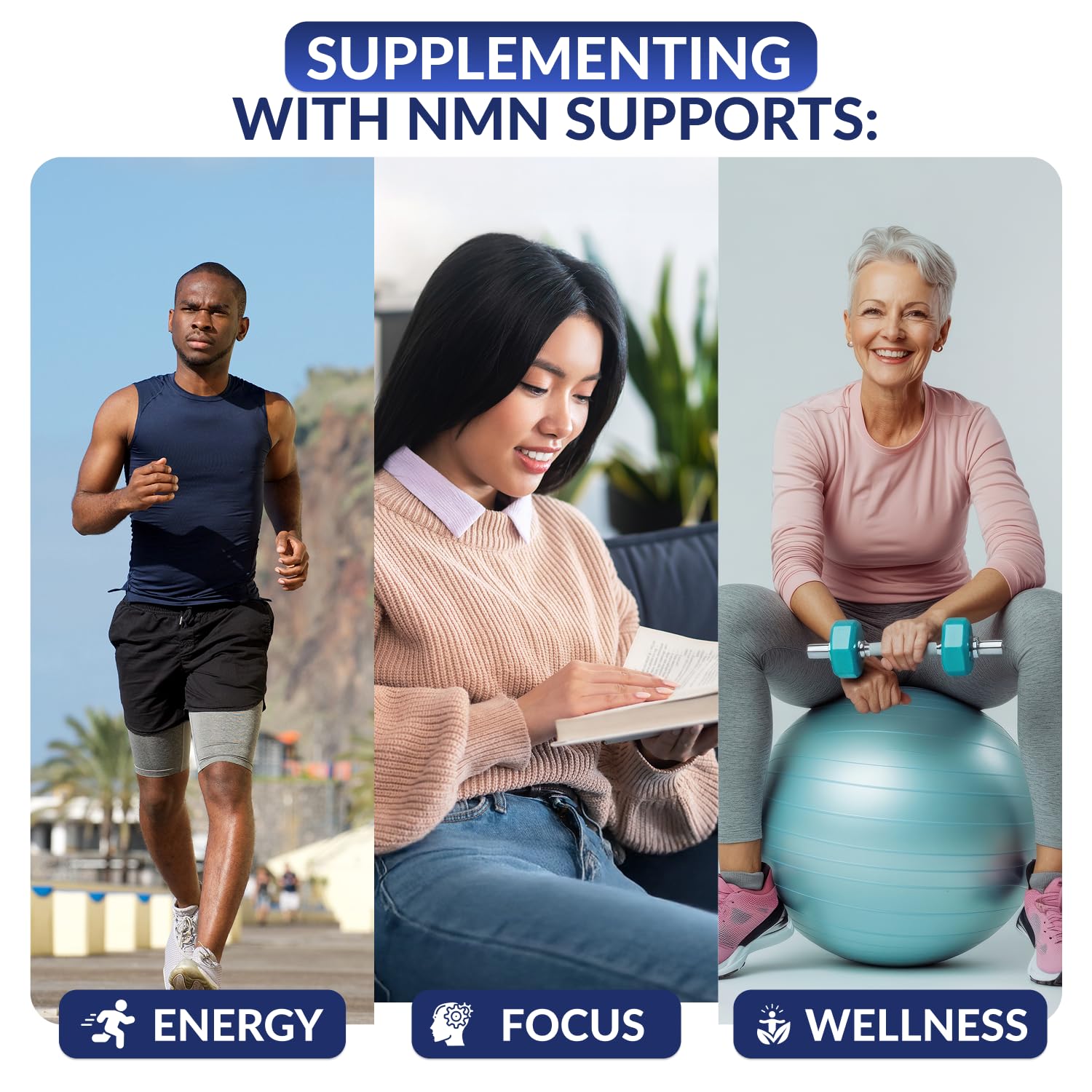 NMN Supplement 600 mg/Capsule Once Daily | 99% Pure Beta Nicotinamide Mononucleotide | Potent NAD⁺ Precursor | Supports Cellular Energy & Metabolism | Vegan, Non-GMO, Third-Party Tested & Gluten-Free AUTHENTA uk supplements