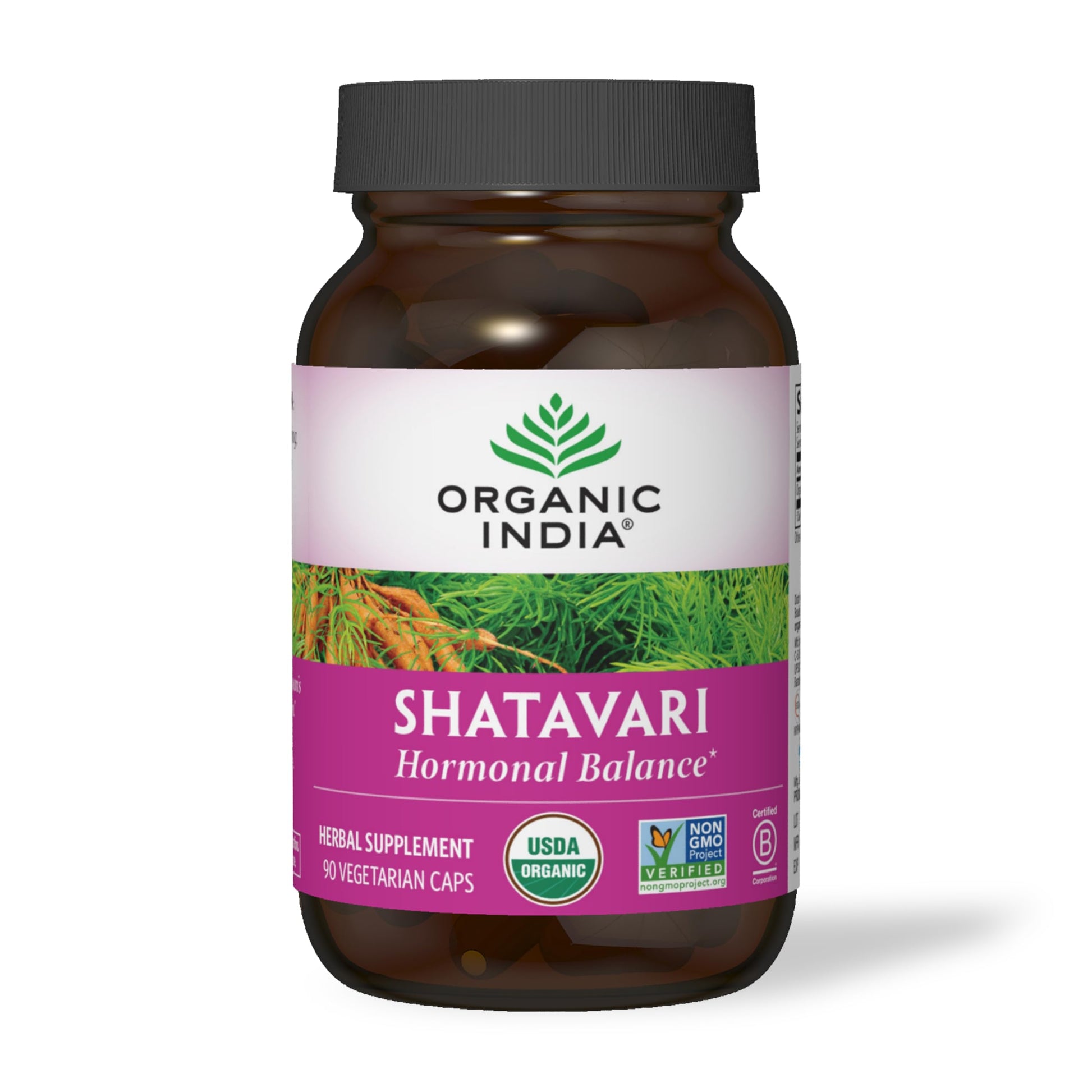 ORGANIC INDIA Shatavari Herbal Supplement - Supports Hormonal Balance, Immune and Inflammatory Response, Vegan, Gluten-Free, USDA Organic, Supports Reproductive Health - 90 Capsules ORGANIC INDIA uk supplements