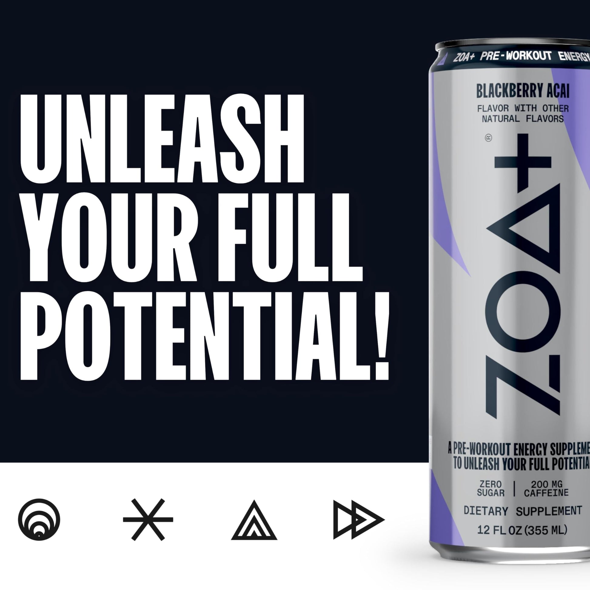 ZOA Plus Sugar-Free Pre-Workout Drink, Ready to Drink with Nitric Oxide, Vitamin B, C and D ZOA uk supplements