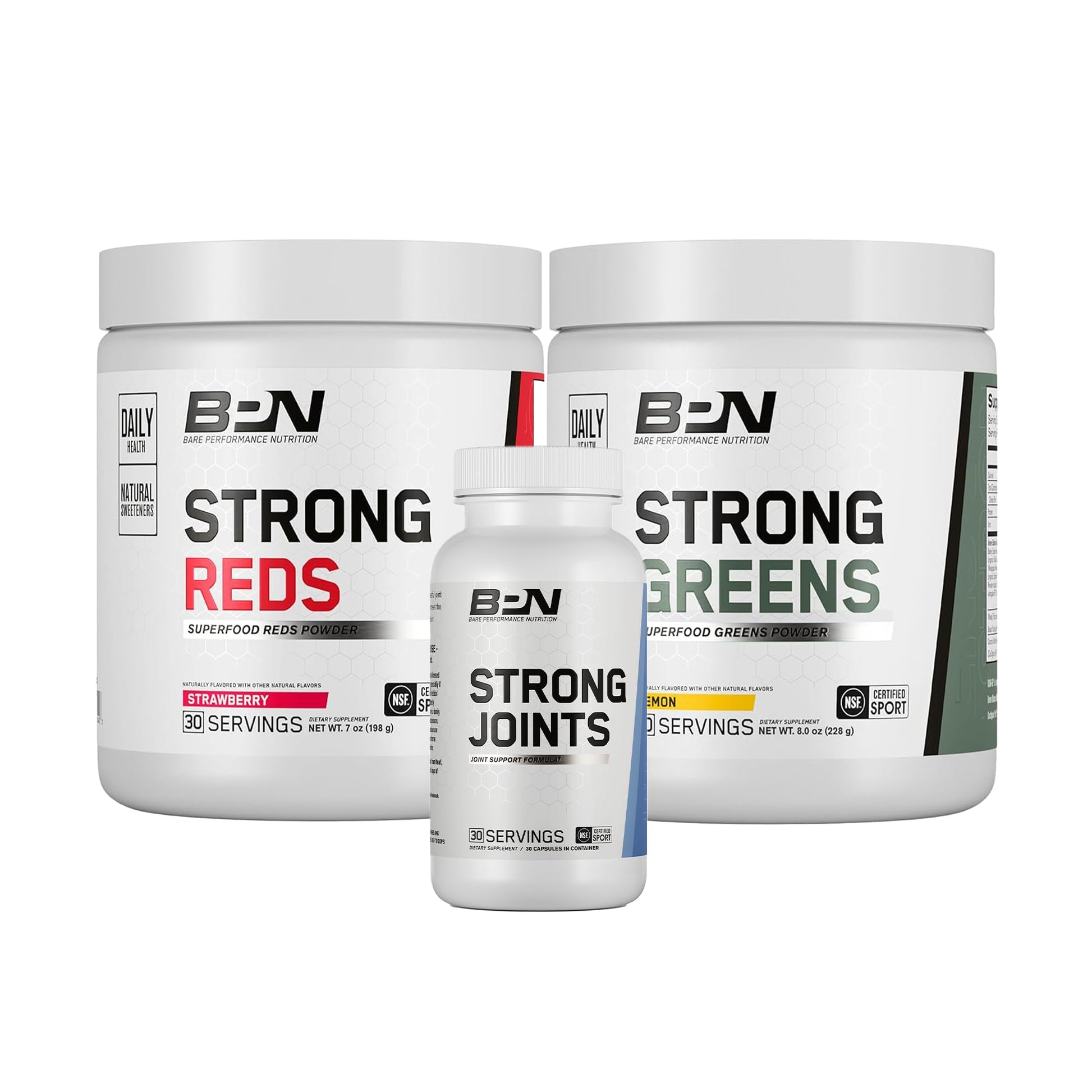 BARE PERFORMANCE NUTRITION BPN Health & Wellness Bundle, Strong Reds, Strong Greens Lemon, Strong Joints BARE PERFORMANCE NUTRITION uk supplements