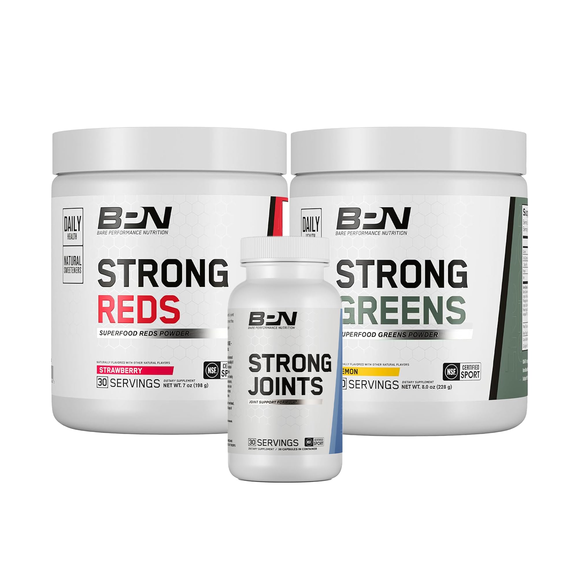BARE PERFORMANCE NUTRITION BPN Health & Wellness Bundle, Strong Reds, Strong Greens Lemon, Strong Joints BARE PERFORMANCE NUTRITION uk supplements
