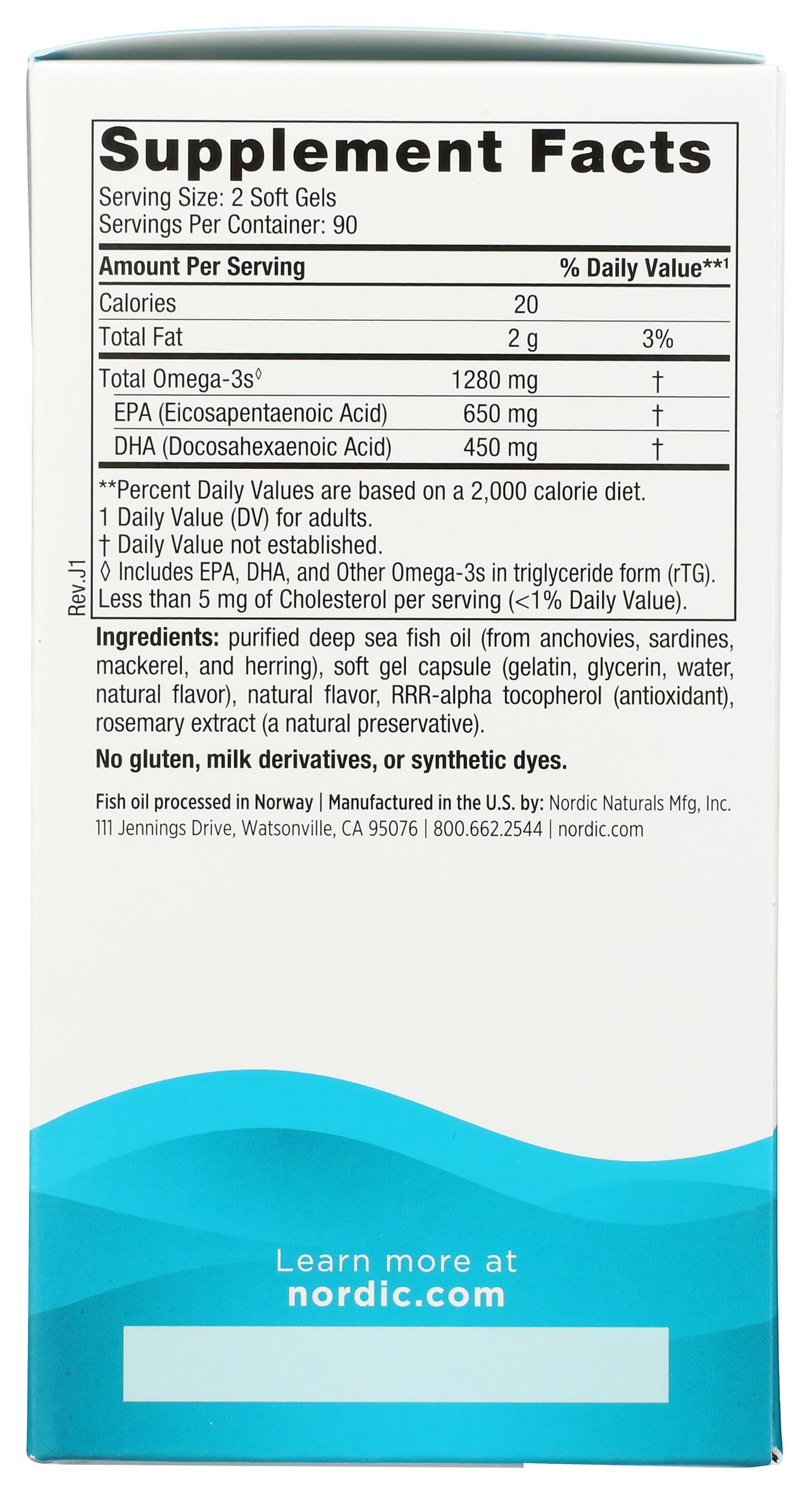 Nordic Naturals Ultimate Omega 1280 MG, 180 CT Nordic Naturals uk supplements