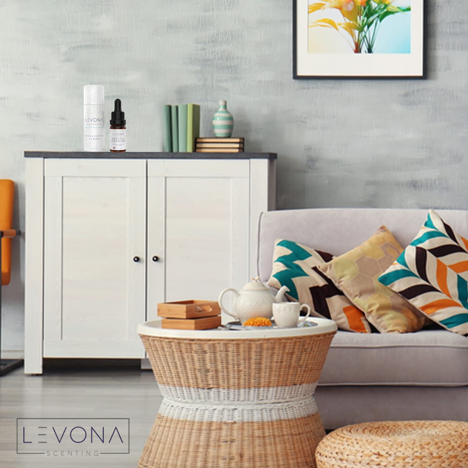 Levona Scents Pure Essential Oils for Diffusers for Home Luxury Scents - Restful Lavender Essential Oil LEVONA SCENT uk supplements