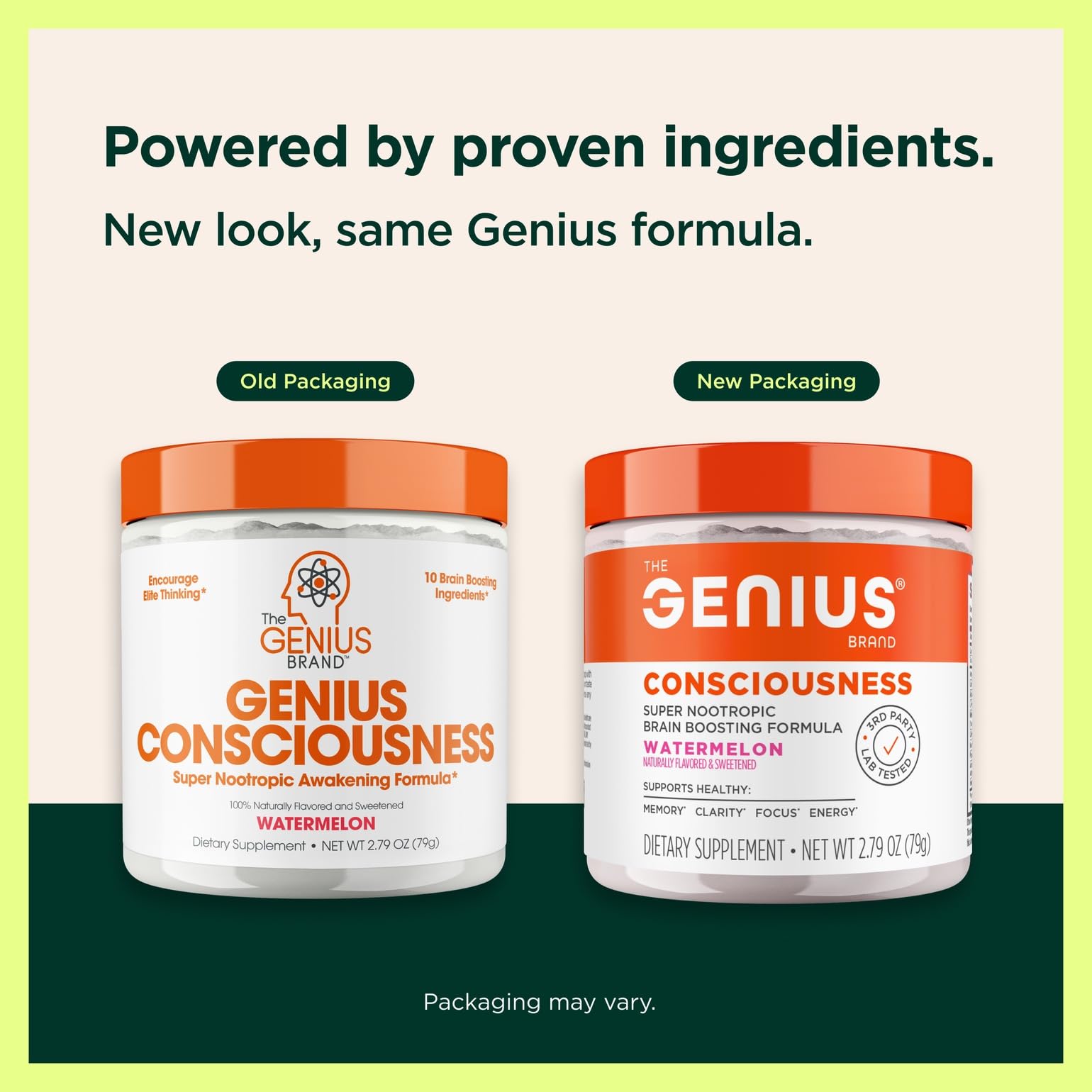 Genius Consciousness - Premium Nootropic Powder for Focus, Memory & Mental Clarity - AlphaSize, NeuroFactor, Lion’s Mane & Dynamine - Natural Brain Booster for Studying, Work & Creativity – Watermelon The Genius Brand uk supplements