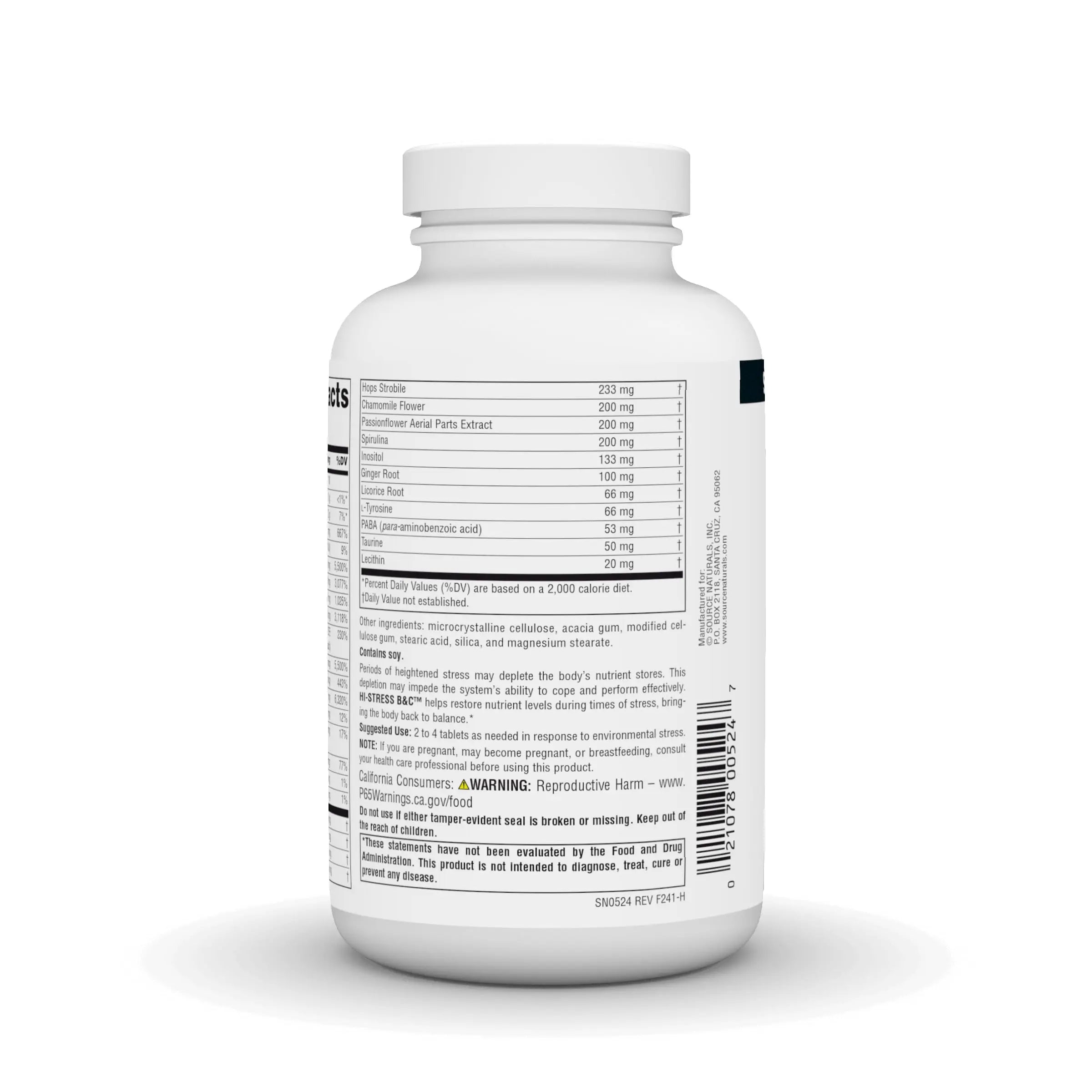 Source Naturals Hi-Stress B&C with Herbs - 120 Tablets Source Naturals uk supplements