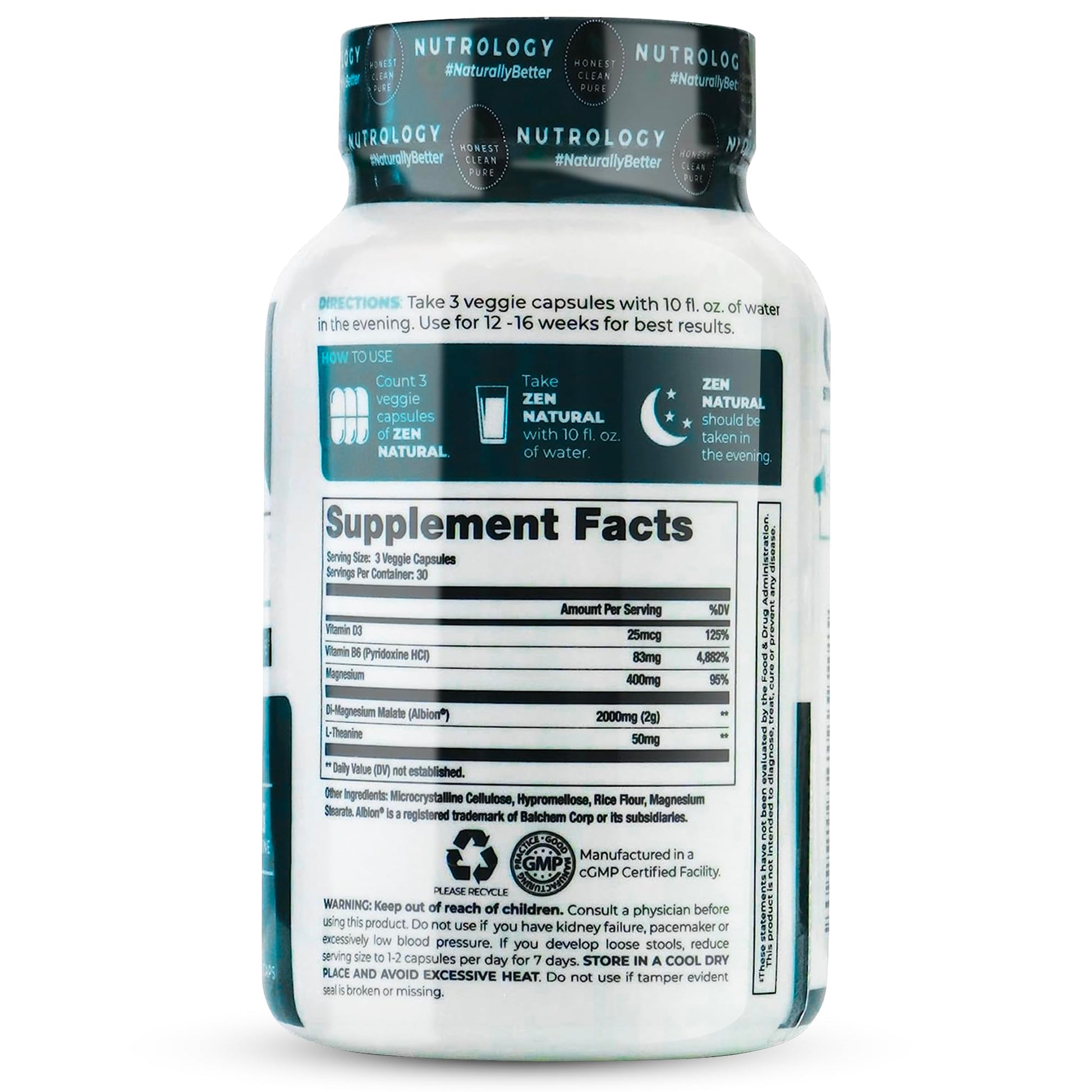 Nutrology Greens & Fruits Powder-Naturally Sourced Superfood, Chocolate (30 Servings) Zen Natural Magnesium Supplement (30 Servings) Nutrology uk supplements