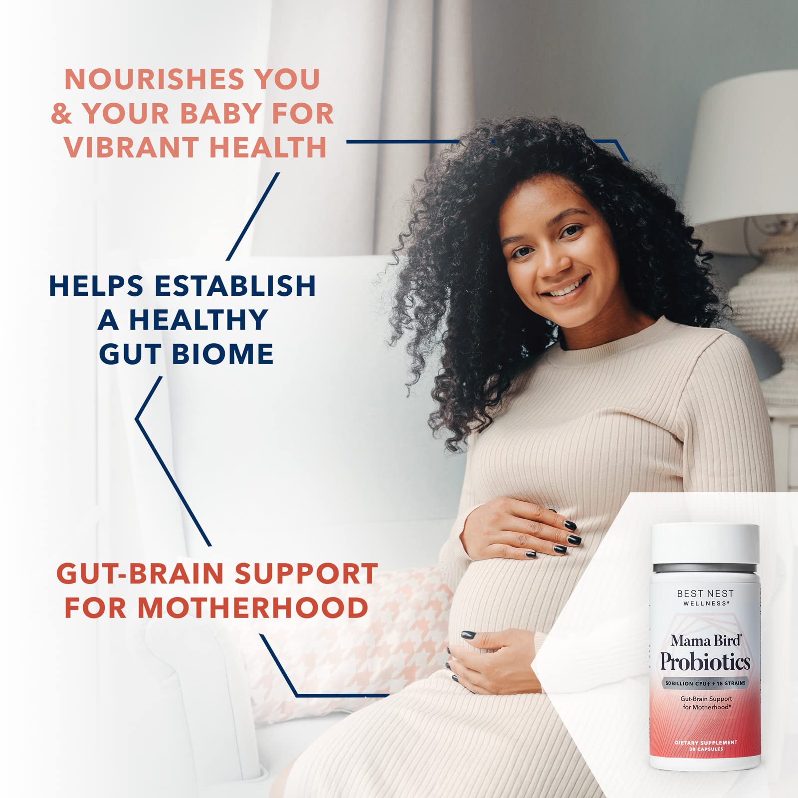 Best Nest Wellness Mama Bird Probiotics for Prenatal, Postnatal, Fertility, Women Digestive Best Nest Wellness uk supplements