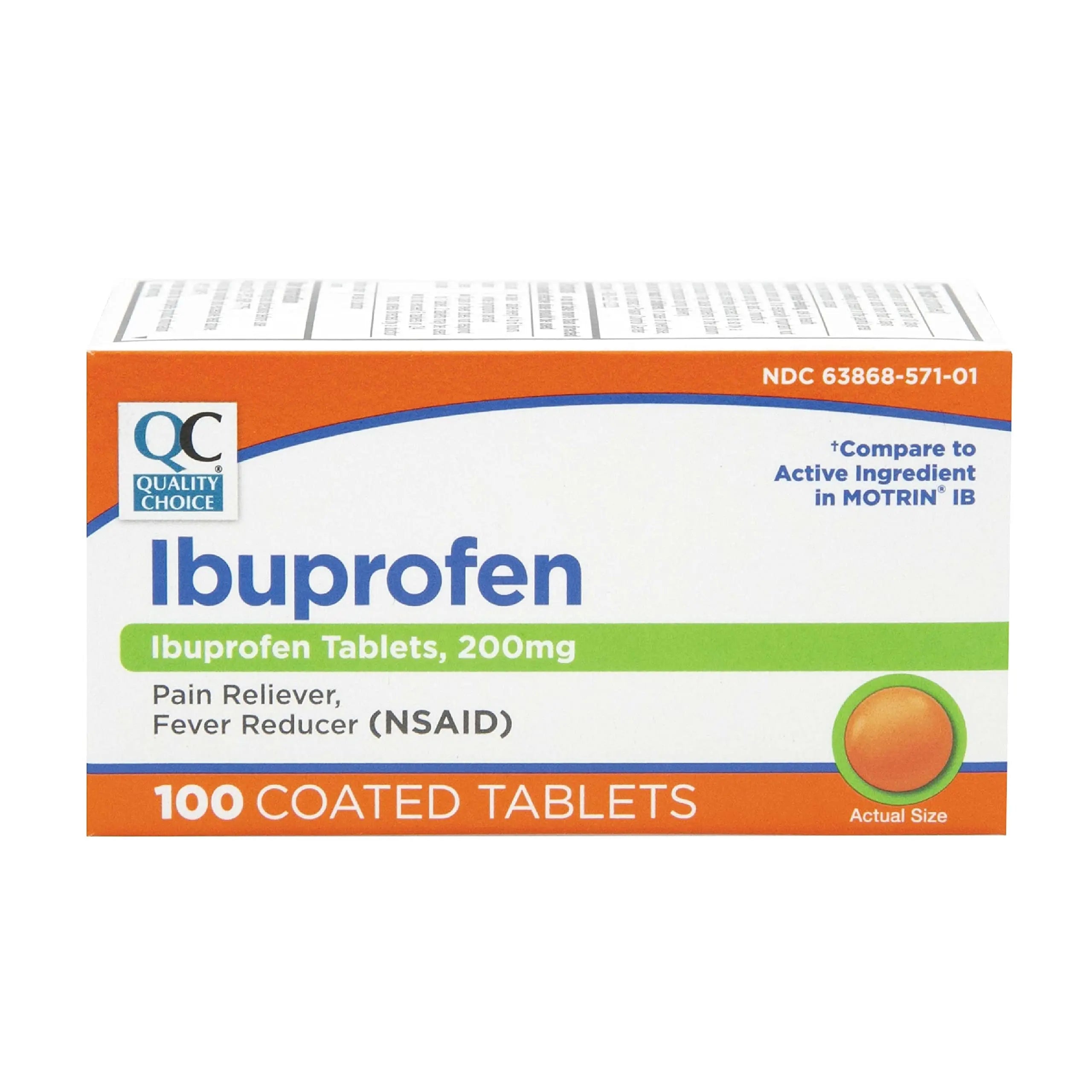 Quality Choice Ibuprofen Tablets, 200 mg, Pain Reliever and Fever Reducer for Arthritis, Toothache, Back Pain, Headache, Body Aches, and More 100 Count of Coated Tablets Quality Choice uk supplements