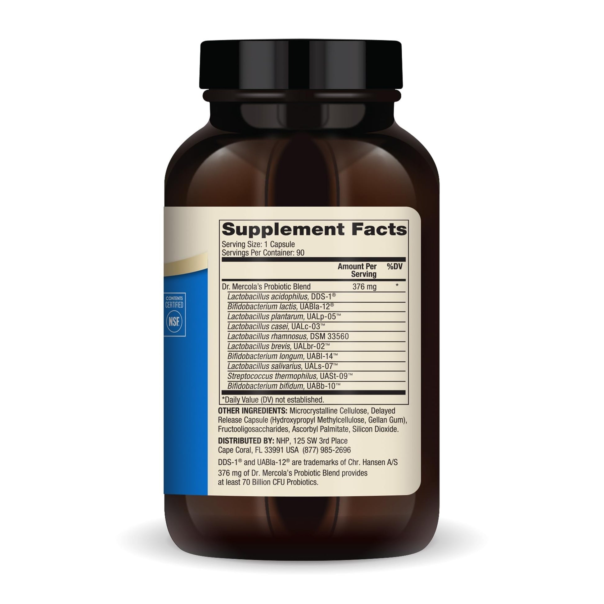 Dr. Mercola Complete Probiotics - 70 Billion CFU - Supports Immune, Digestive & Gut Health - Features 10 Strains - Shelf Stable - GMO-Free, Gluten-Free & Soy-Free - 90 Capsules (90 Servings) Dr. Mercola uk supplements