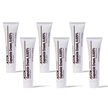 Rugby Capsaicin 0.025% Cream for Penetrating Pain Relief - 2.1 Oz (60g) (6 Pack) RUGBY LABORATORIES uk supplements