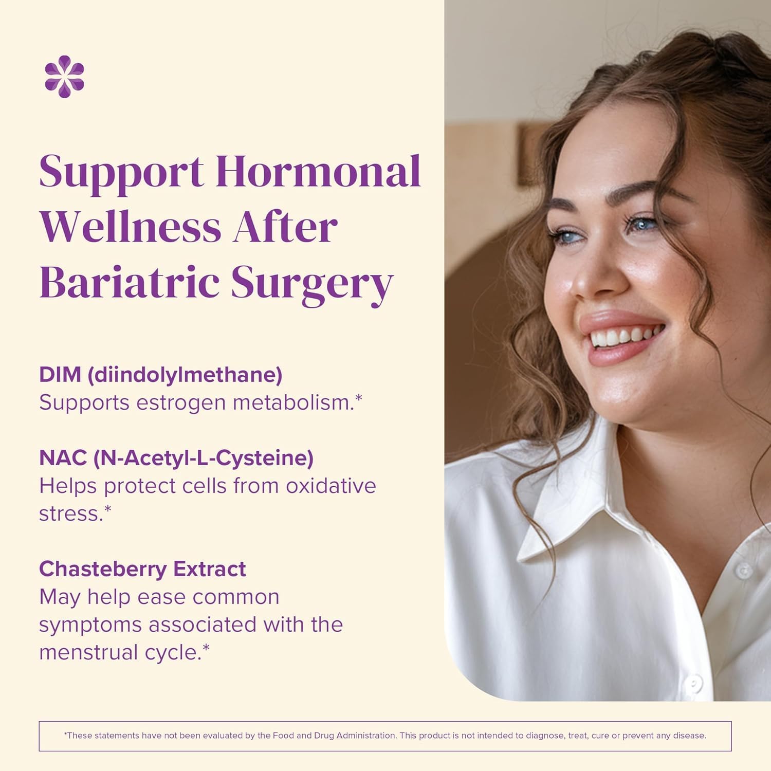 BariMelts Hormonal Balance+ for GLP-1 Users and Bariatric Patients - DIM, NAC & Chasteberry Supports Hormone Balance for Women - 60 Smooth-Coated Caplets (1-Month Supply) BariMelts uk supplements