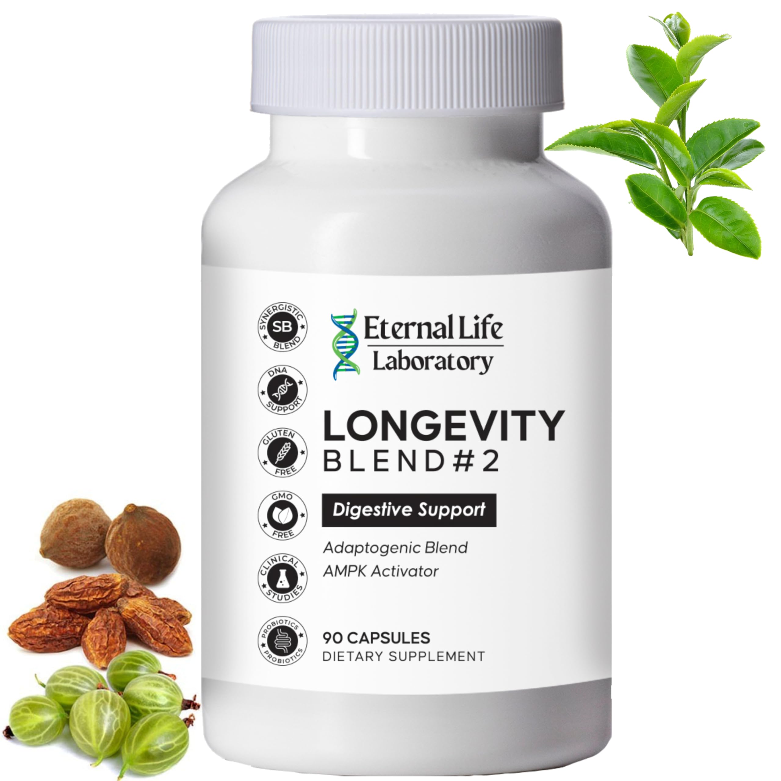 Probiotics for Women and Men, Daily Probiotic Supplement Probiotics and Triphala, Green Tea Extract - Anti-Aging Gut Health Optimizer - Intestinal, Colon & Digestive Health - 90 Capsules Eternal Life Laboratory uk supplements