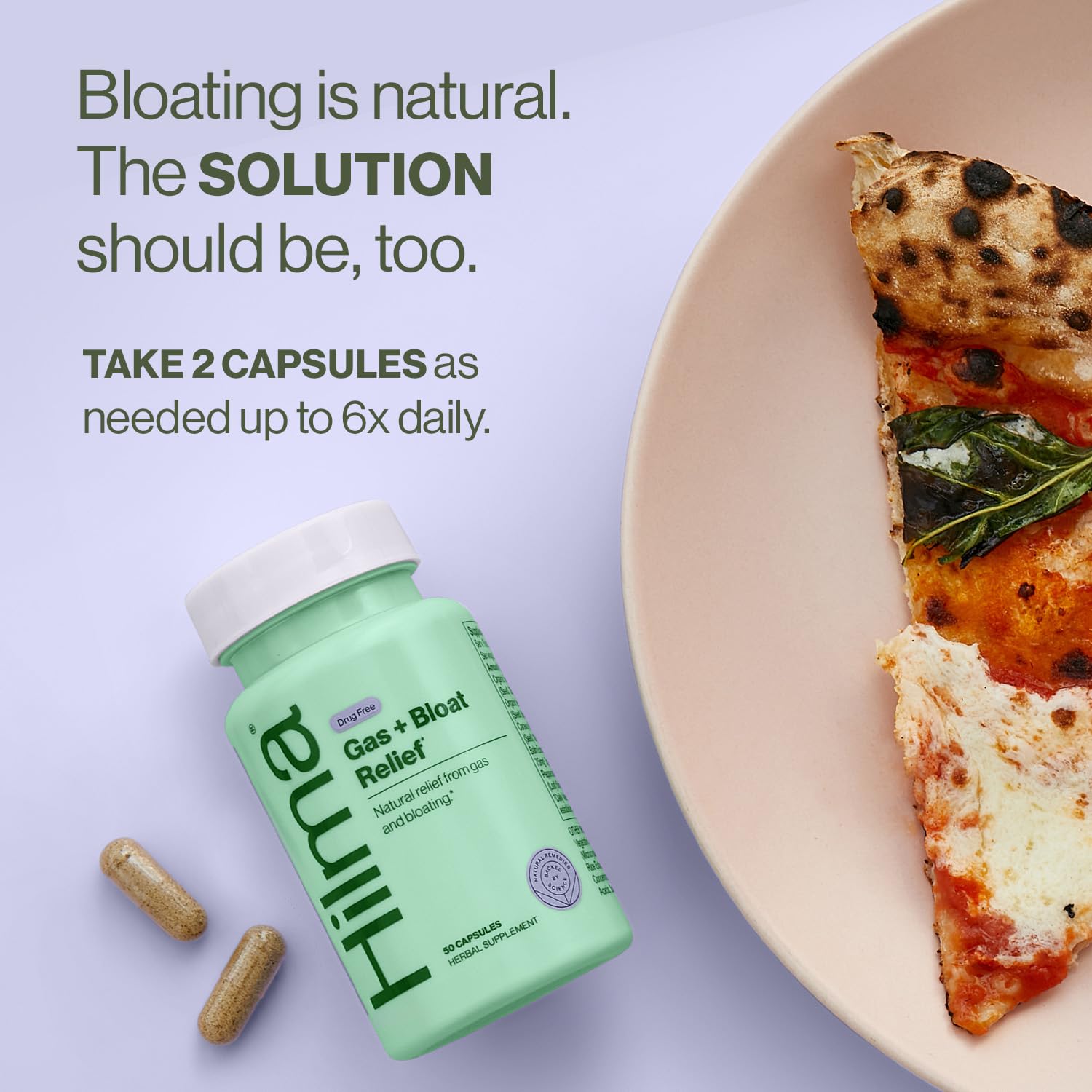 Hilma Natural Gas & Bloating Relief - with Lemon Balm, Fennel & Peppermint Leaf - Doctor Hilma uk supplements