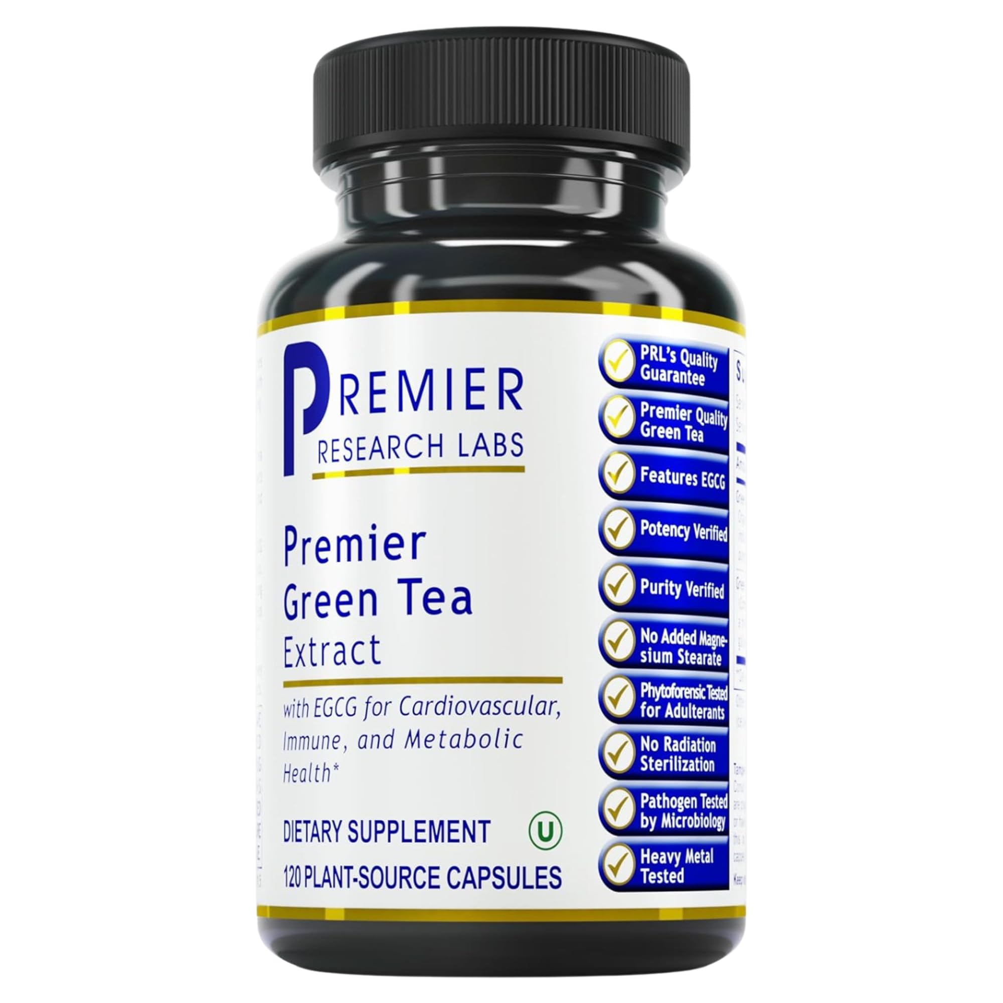 Premier Research Labs Premier Green Tea Extract - Green Tea Capsules, Green Tea Extract Pills, Green Tea Supplement with ECGC, Camellia Sinensis, Pure, Vegan Friendly - 120 Vegetarian Capsules Premier Research Labs uk supplements