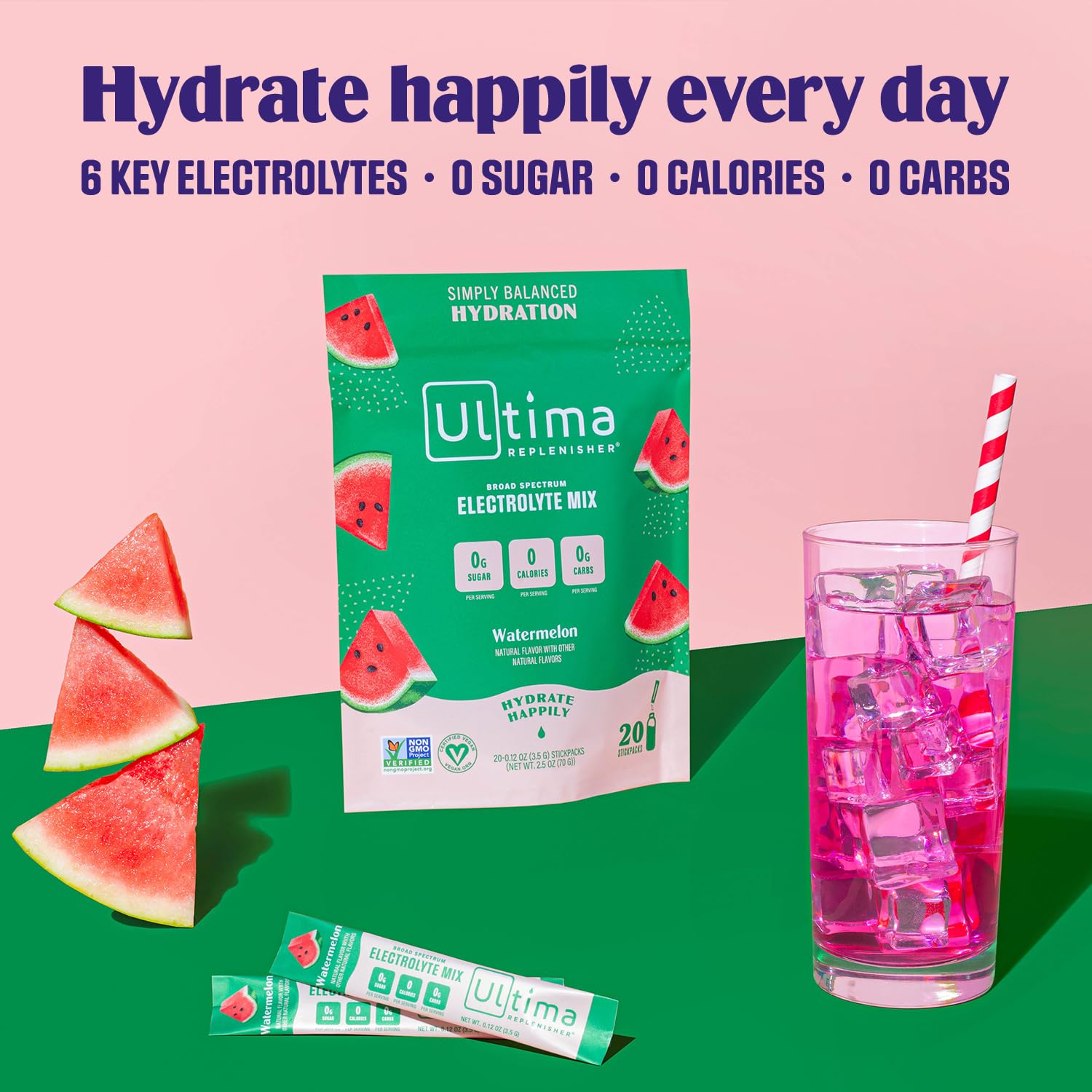Ultima Replenisher Daily Electrolyte Drink Mix – Watermelon, 20 Stickpacks Ultima Replenisher uk supplements