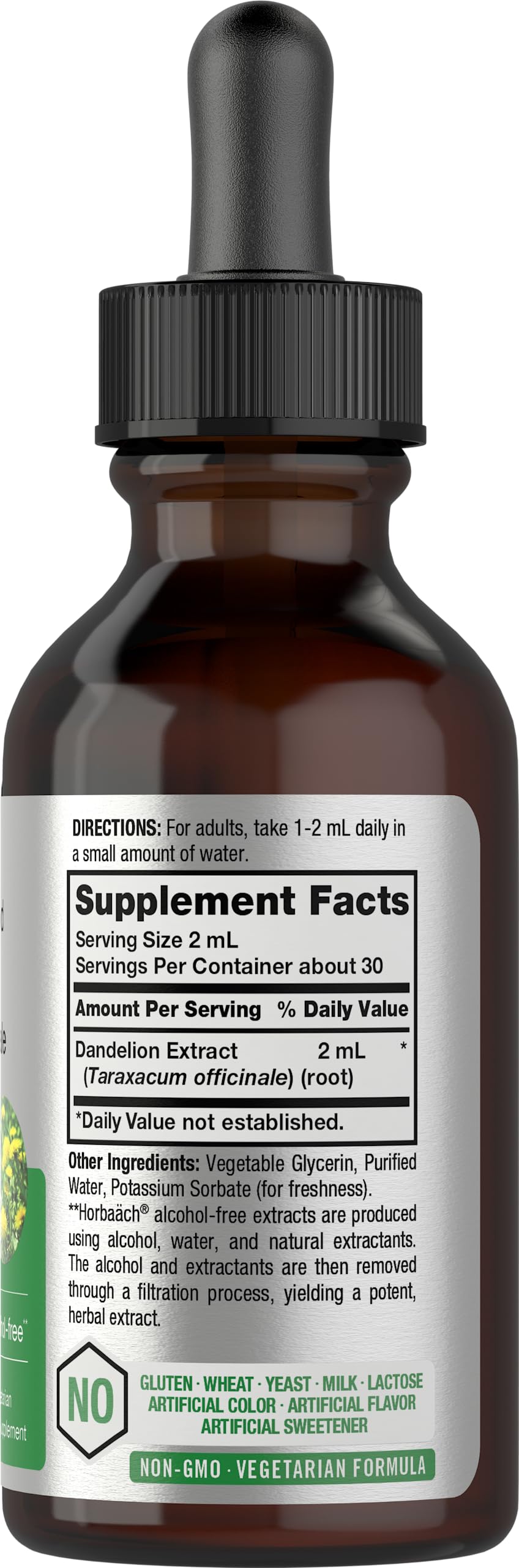 Dandelion Root Extract | 2 fl oz | Super Concentrated | Alcohol Free Liquid Tincture Horbäach uk supplements