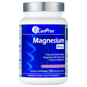 CanPrev Magnesium Bisglycinate Chelated + GABA & Melatonin, 120 Veg Caps, 120-Day Supply, Support Restful Night, Muscle Function, Promote Relaxation & Balanced Sleep-Wake Cycle, Vegan, No GMO & Gluten CanPrev uk supplements