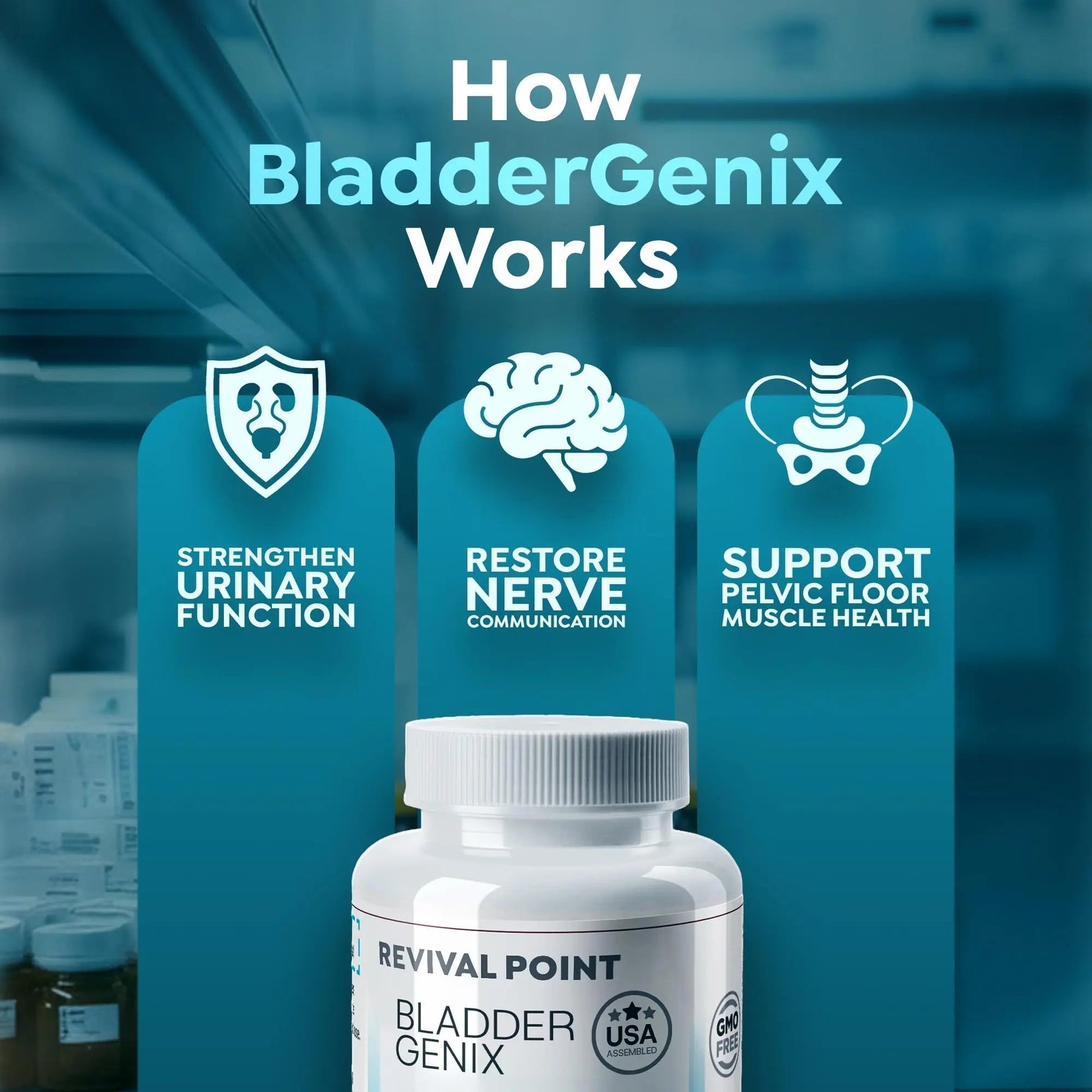 Bladdergenix Bladder Control Supplement for Women and Men – Natural Urinary Urgency & Frequency Support – Crataeva Nurvala & Lindera Aggregata Herbal Blend for Bladder Health – 56 Capsules Revival Point uk supplements