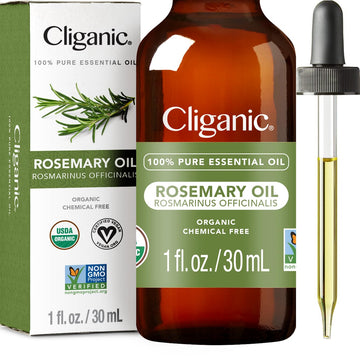 Cliganic Organic Rosemary Essential Oil for Hair, Skin, Aromatherapy - 100% Pure Natural Undiluted Cliganic uk supplements