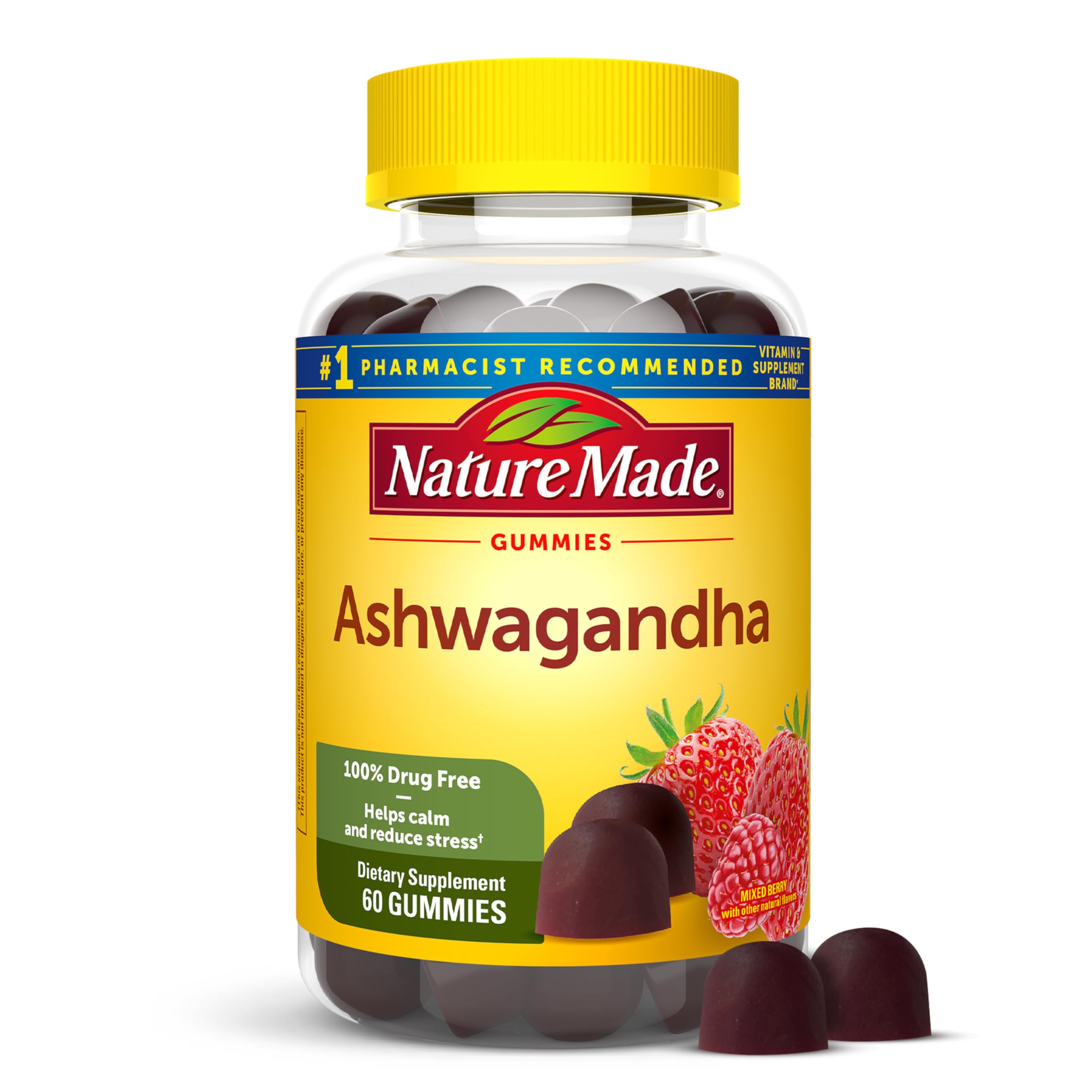 Nature Made Ashwagandha Gummies, Vegan, KSM 66 Ashwagandha Supplement for Stress Support, 60 Count, 30-Day Supply Nature Made uk supplements