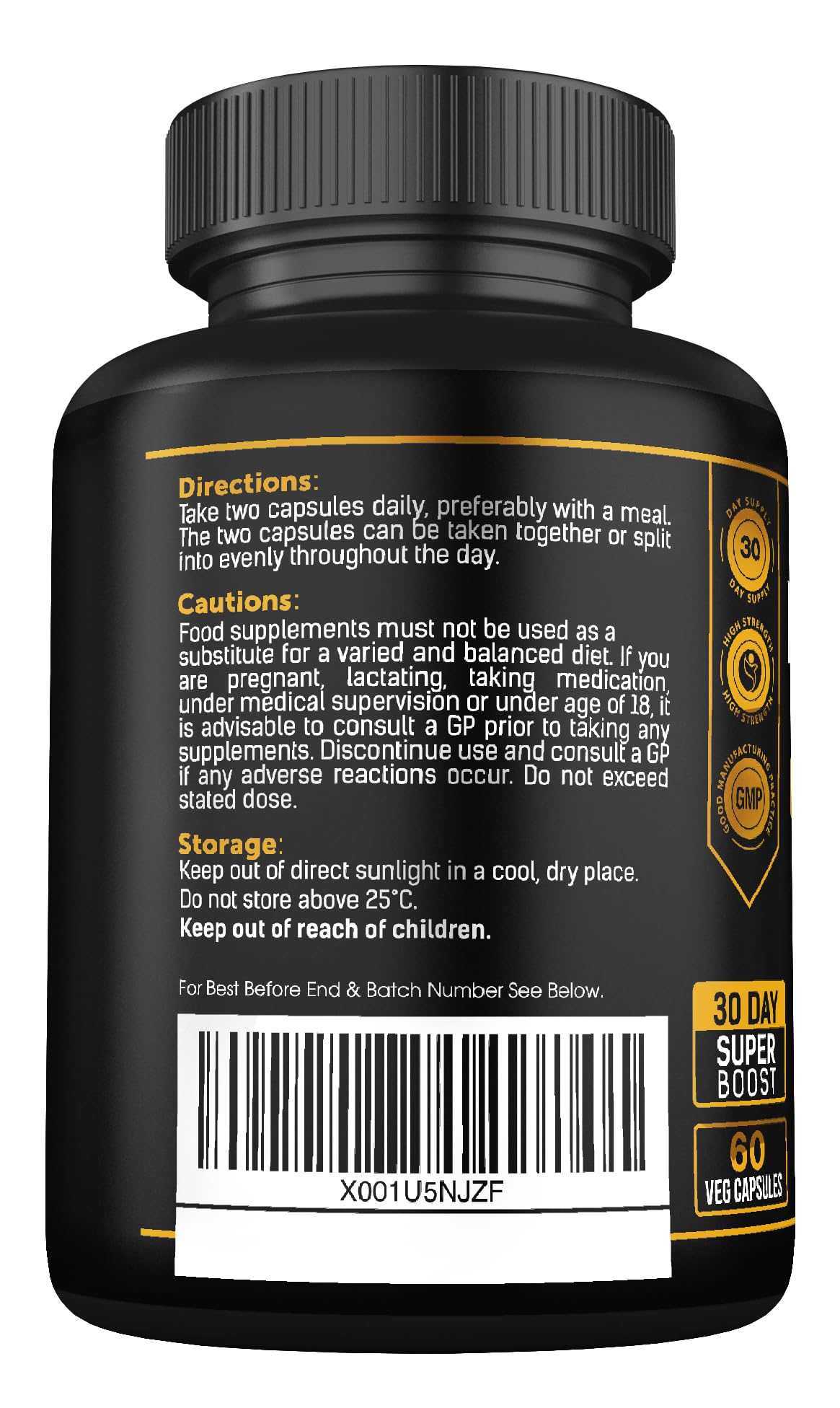 Lions Mane Supplement High Strength 26,000mg Plus 5 Vitamins SS Sport Supplies uk supplements
